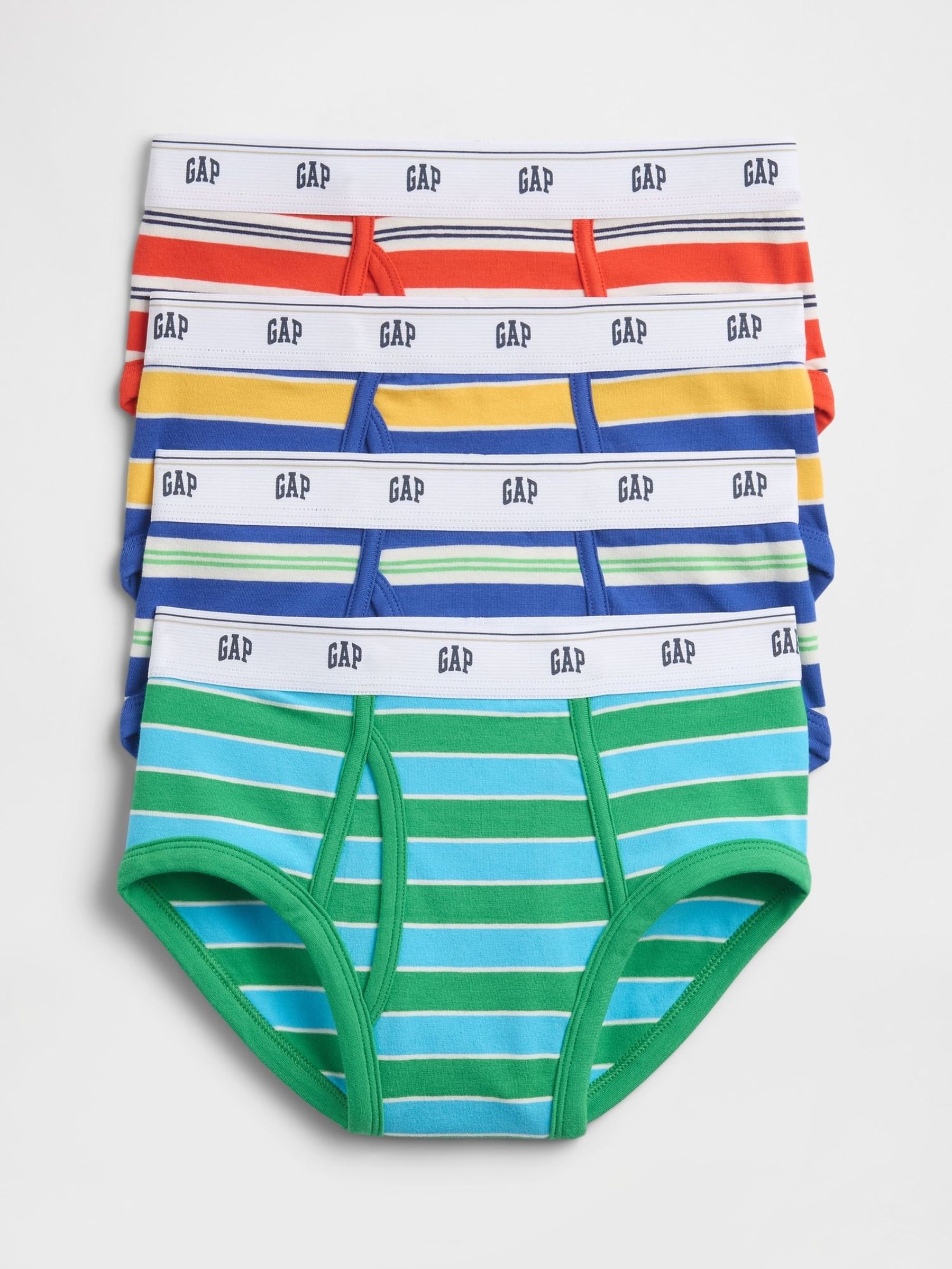 Green Kids Cotton Stretch Briefs 4-Pack (4-16yrs) (W62234) | £20