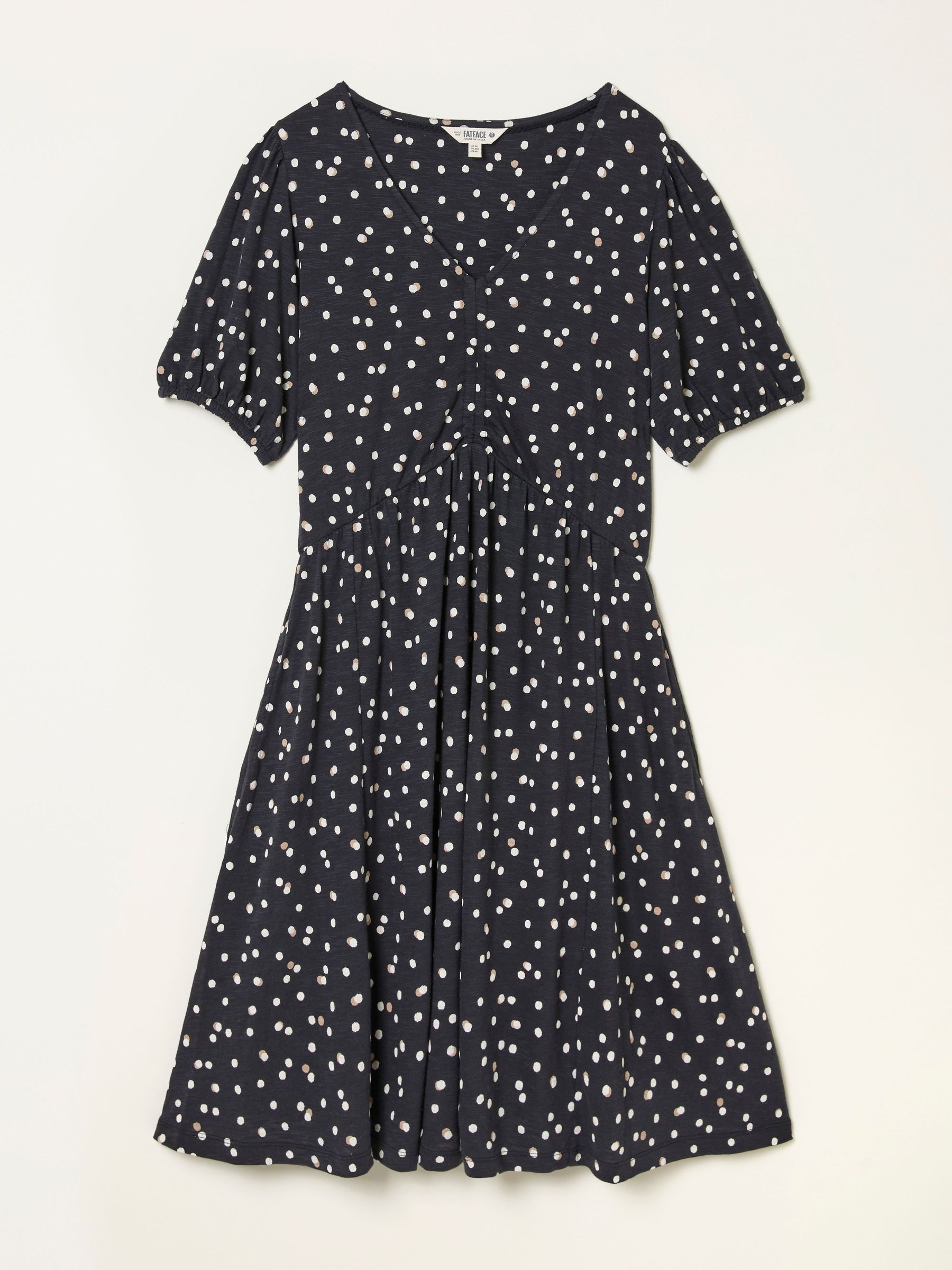 Nell Black Polka Dot Petite Jersey Dress (W62306) | £49.50