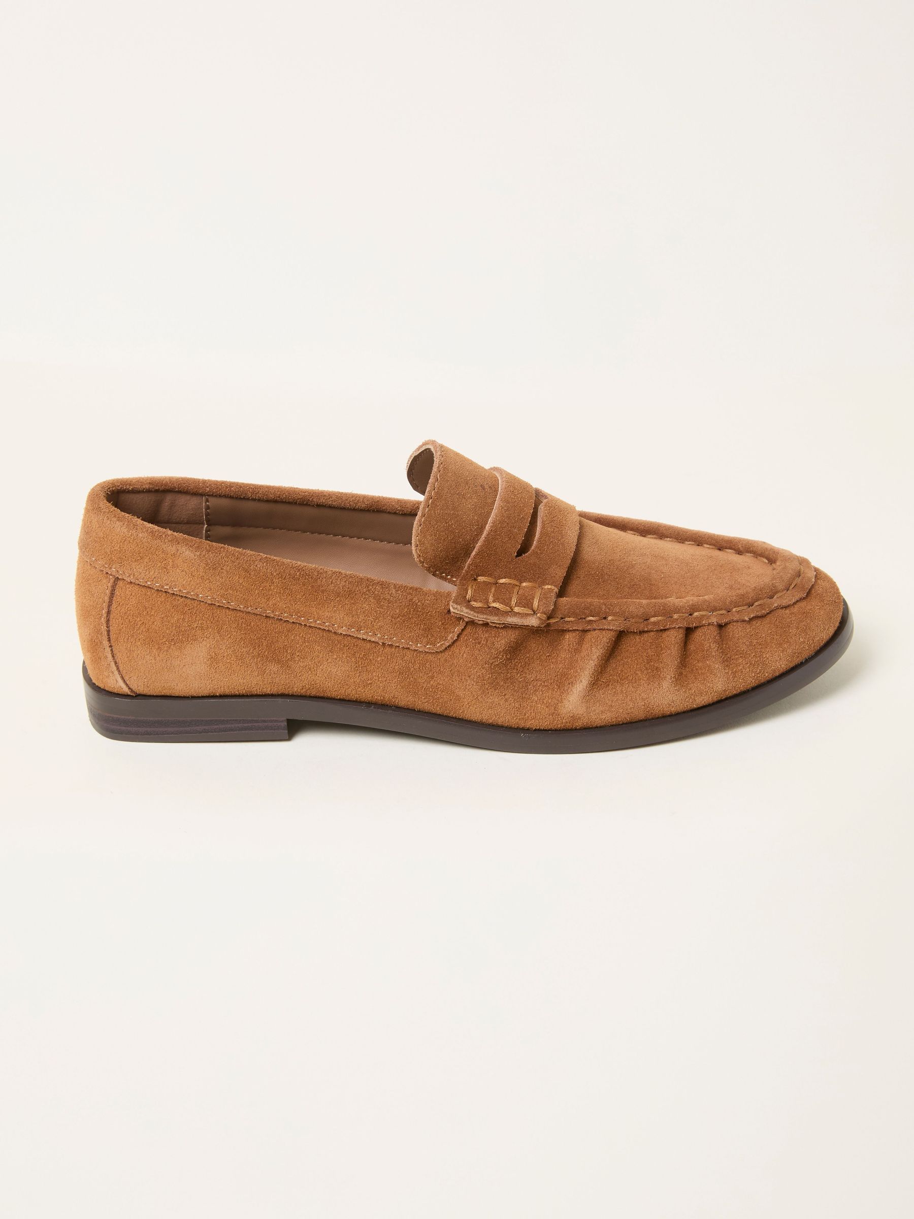 Tan Brown Suede Loafer Flat (W62443) | £59