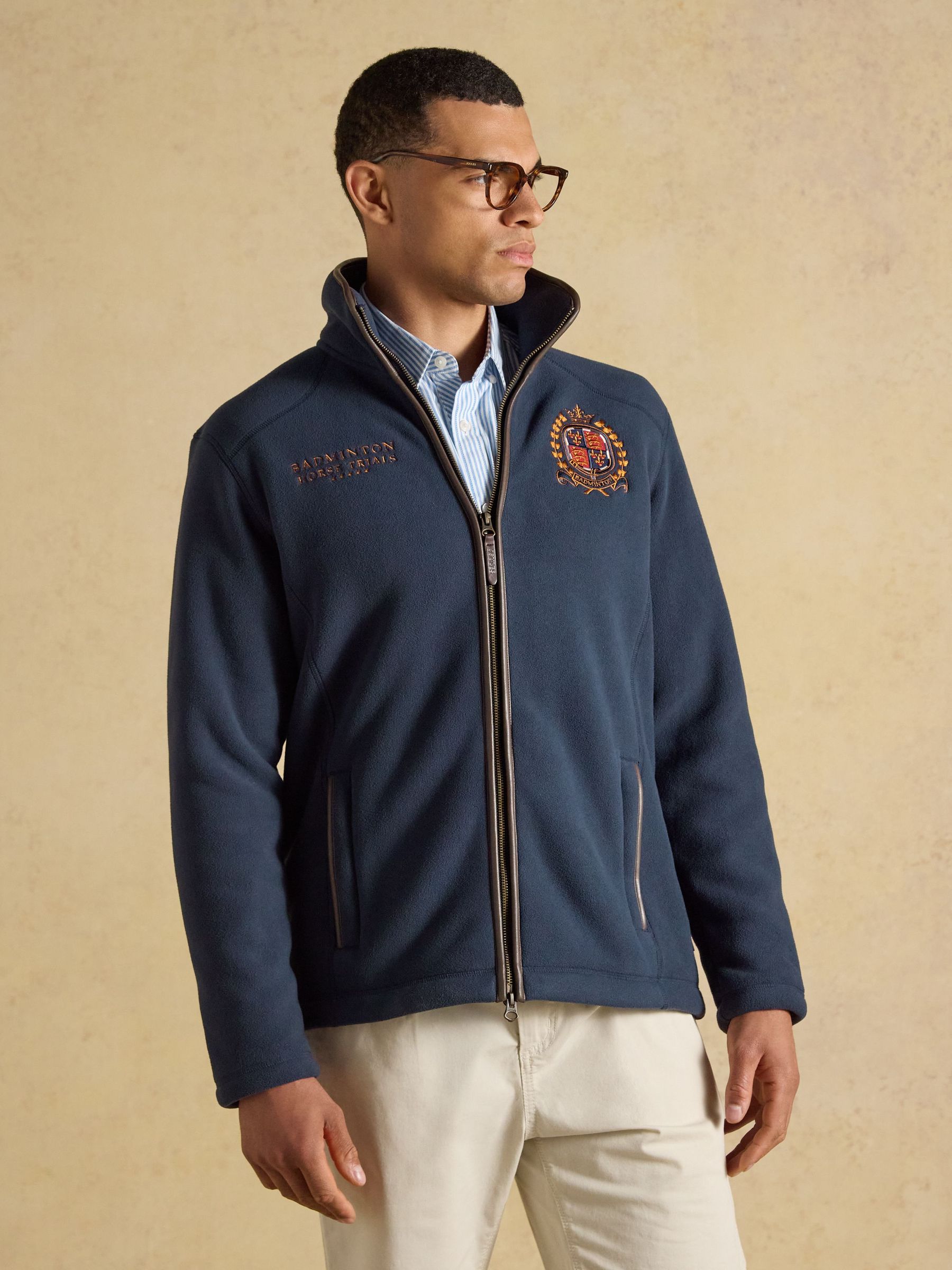 Navy Official Badminton Horse Trials Heritage Zip Up Fleece