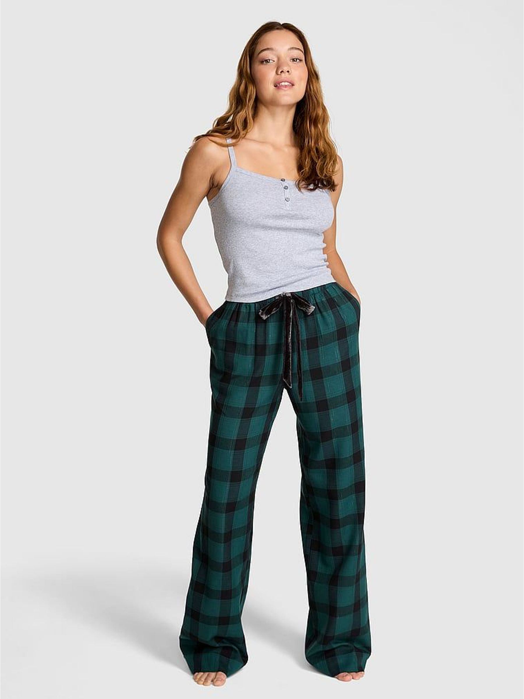 Deep Forest Green Tartan Pyjama Bottoms (W63704) | £40