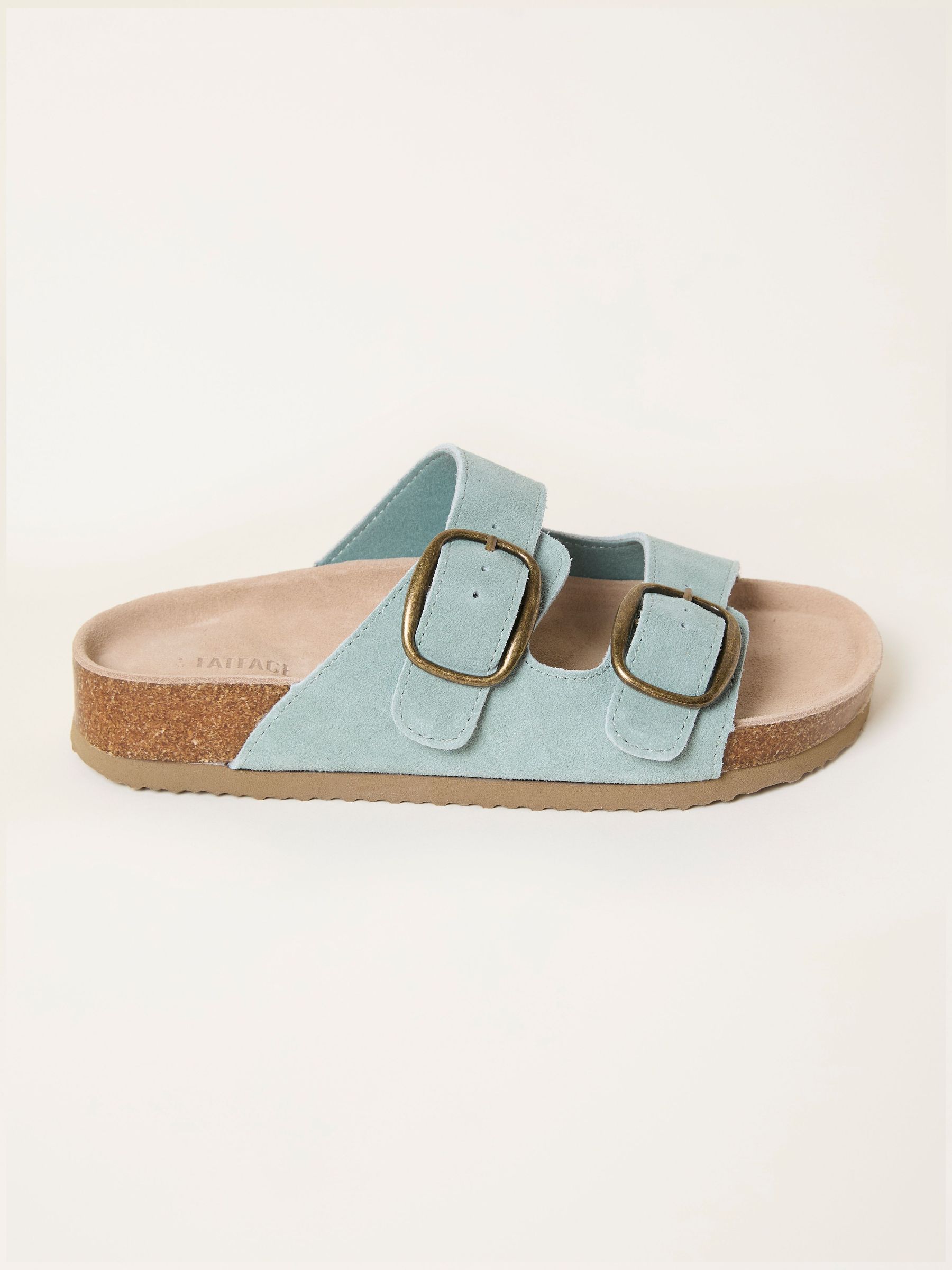 Meldon Green Haze Leather Footbed Sandal (W63934) | £39.50