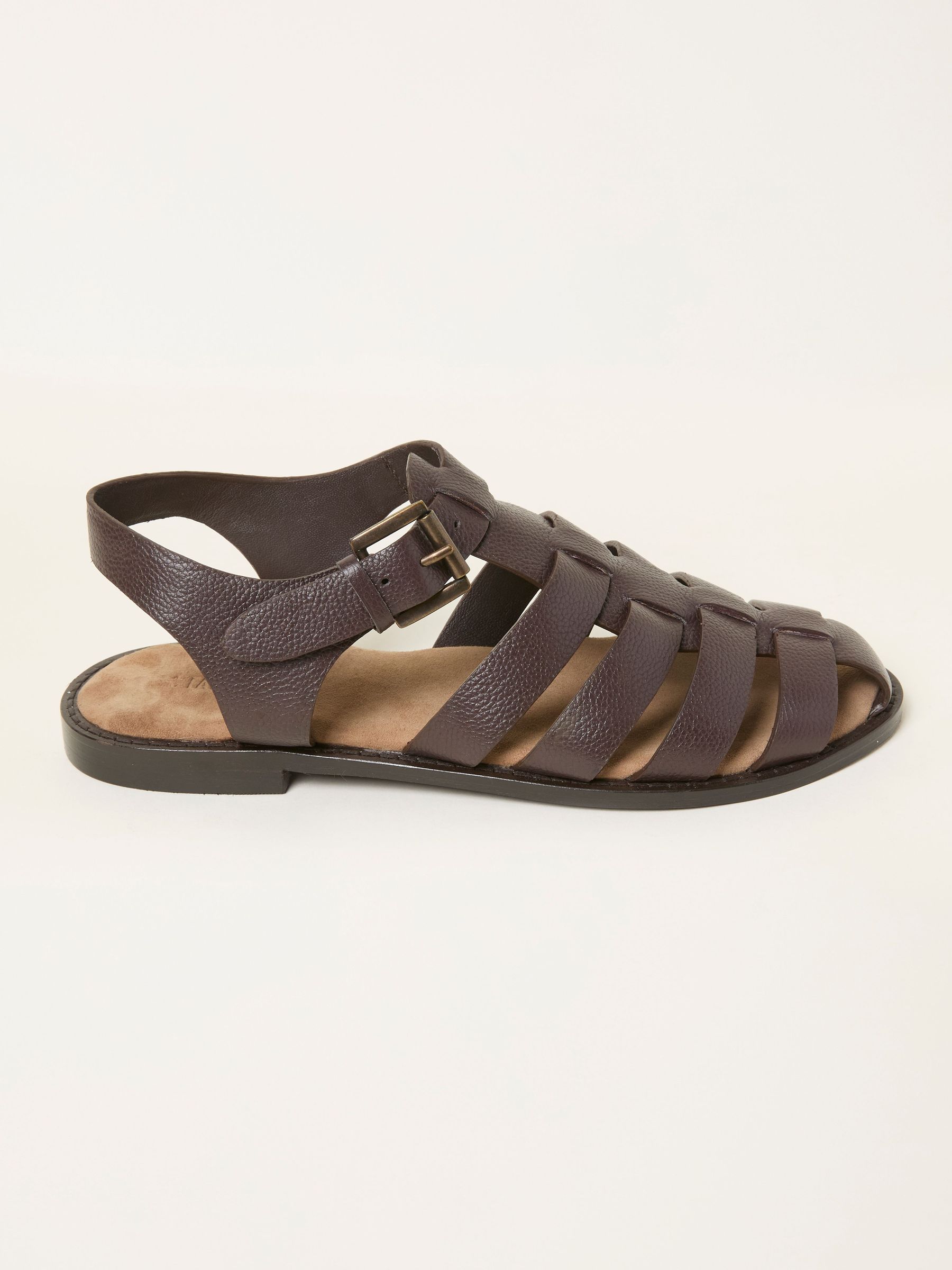 Paloma Chocolate Brown Leather Fisherman Sandal (W63937) | £59.50