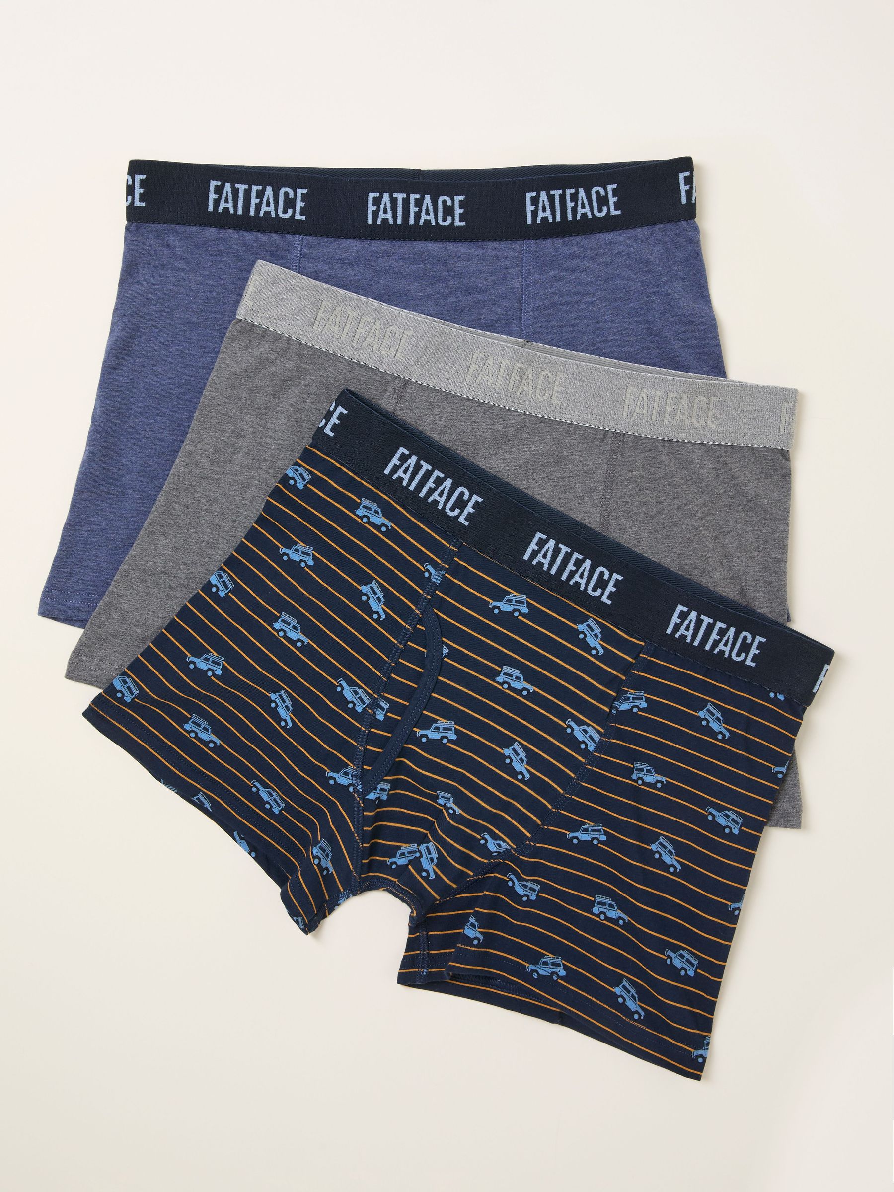 Charcoal Grey Off Roader 3 Pack Boxers (W66026) | £30