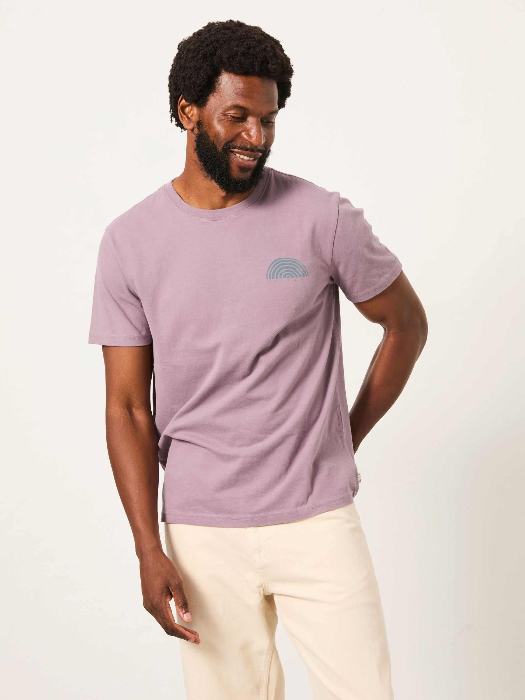 Dusky Purple Lino Graphic Tshirt (W66242) | £28