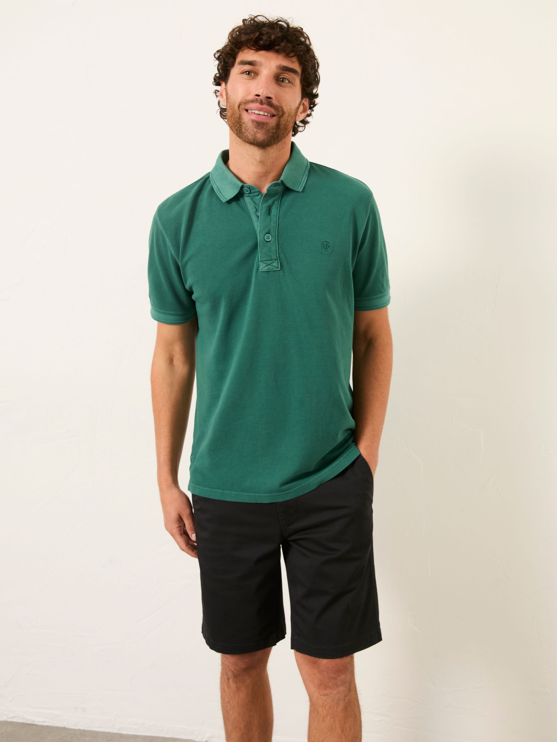 Jade Green Short Sleeve Pique Polo (W66274) | £29.50