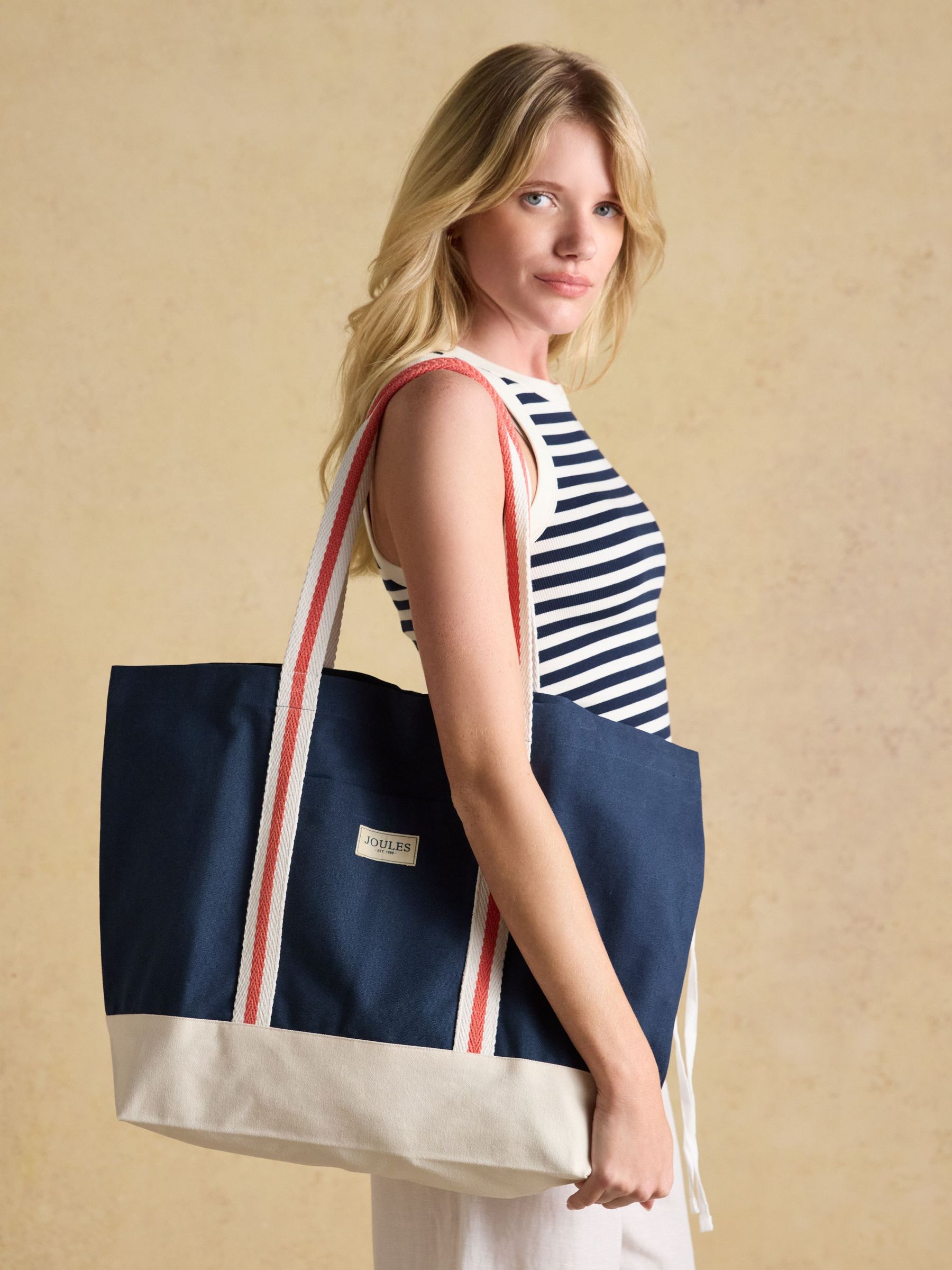 Promenade Navy Canvas Tote (W67044) | £26