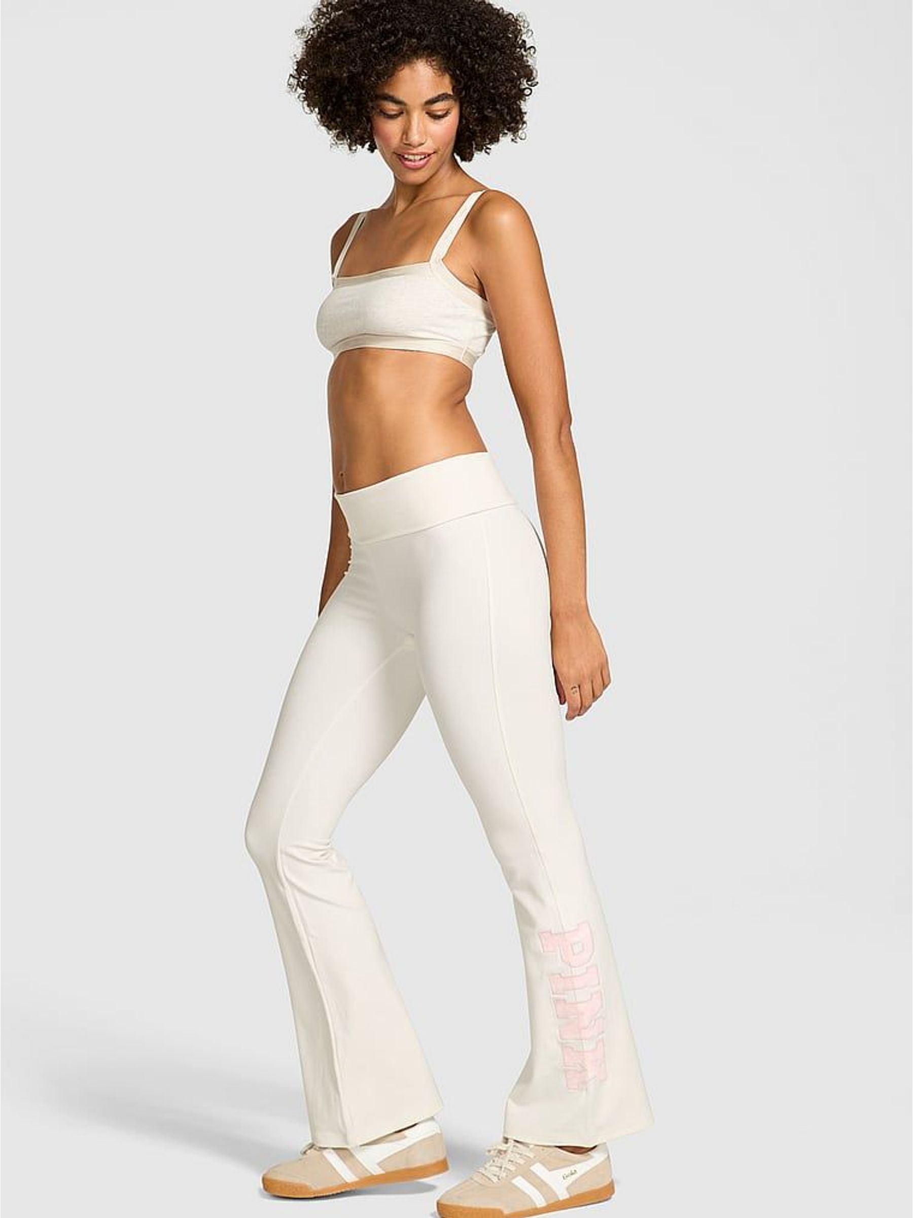 Winter White Foldover Flares Leggings (W67114) | £46