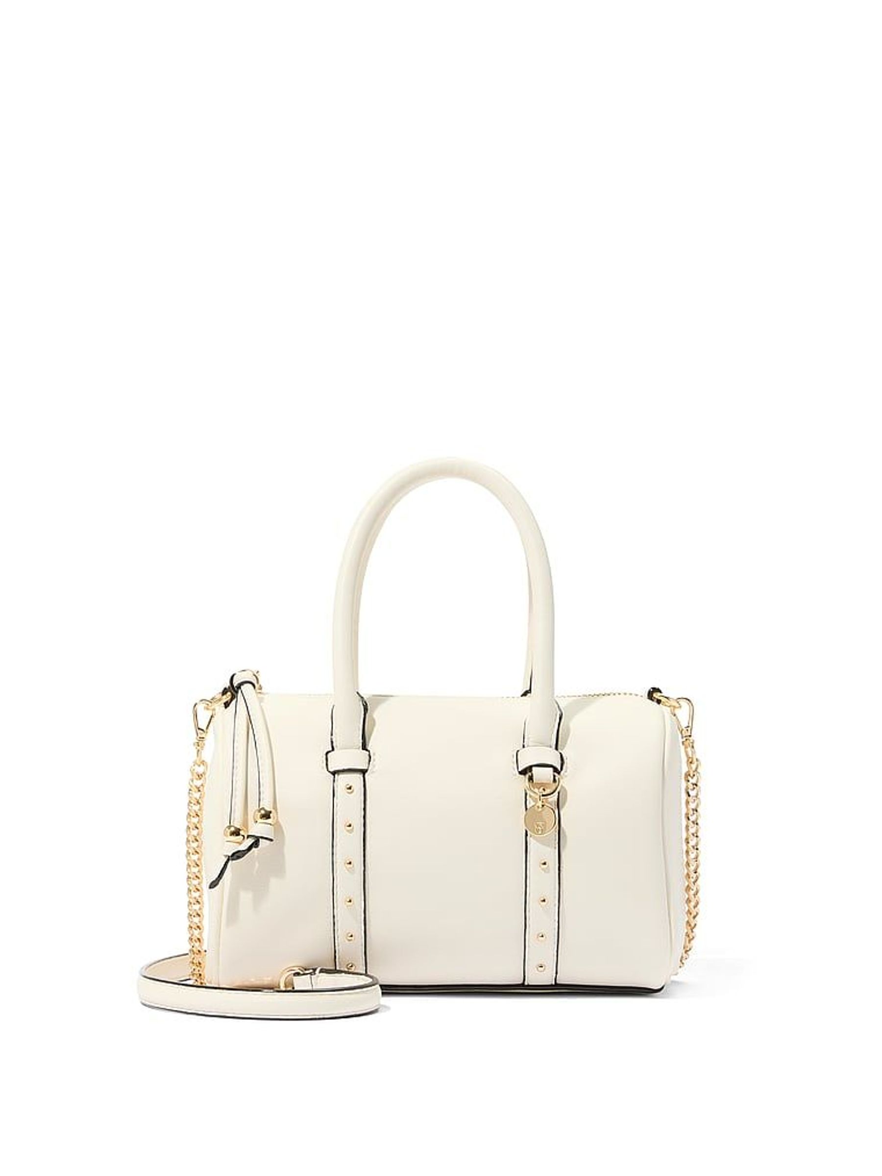 Swan Studs Cream Small Roll Duffle Bag (W67122) | £65