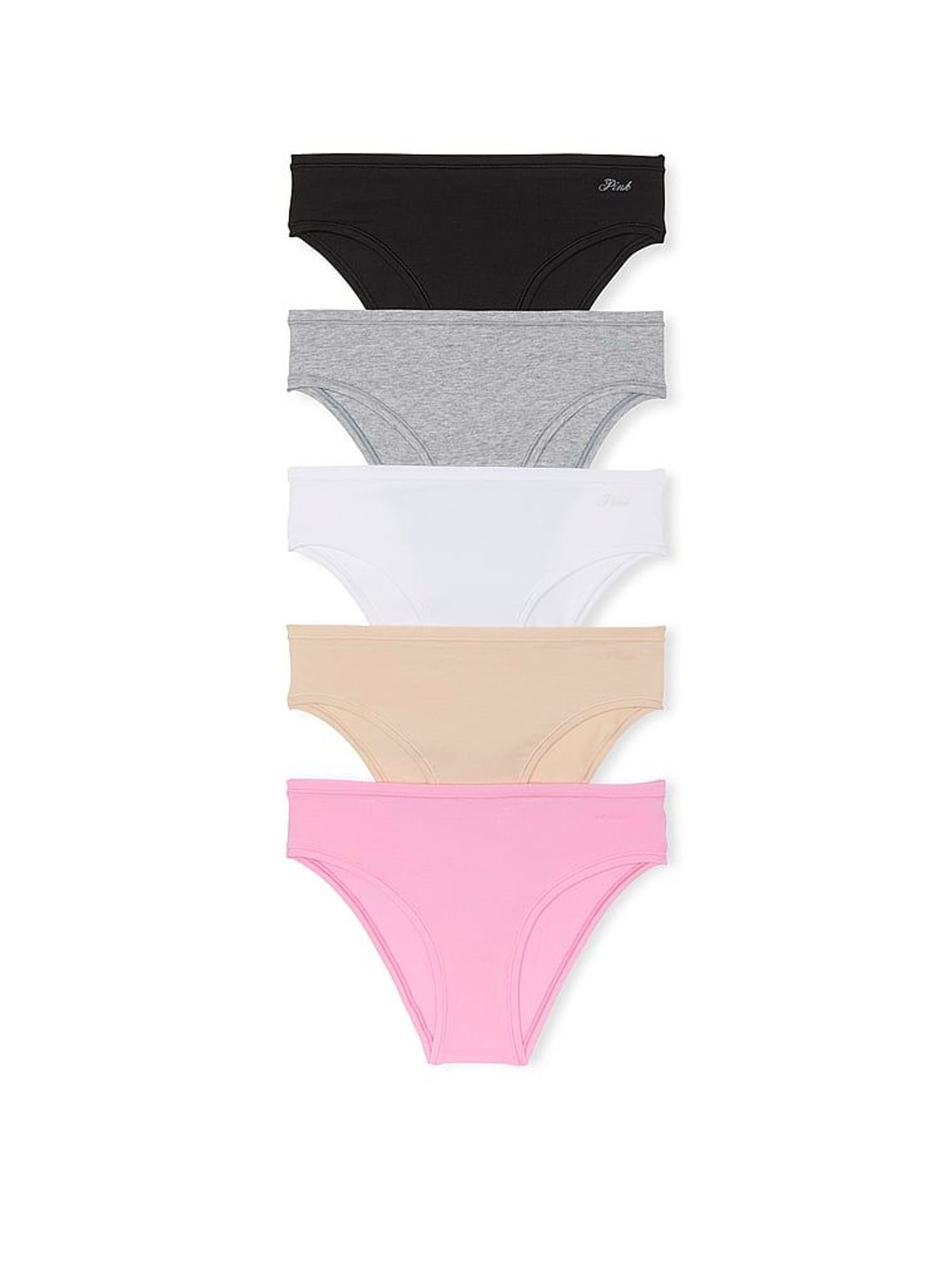 Black/White/Grey/Nude/Pink Cheeky Knickers 5 Pack (W71458) | £30