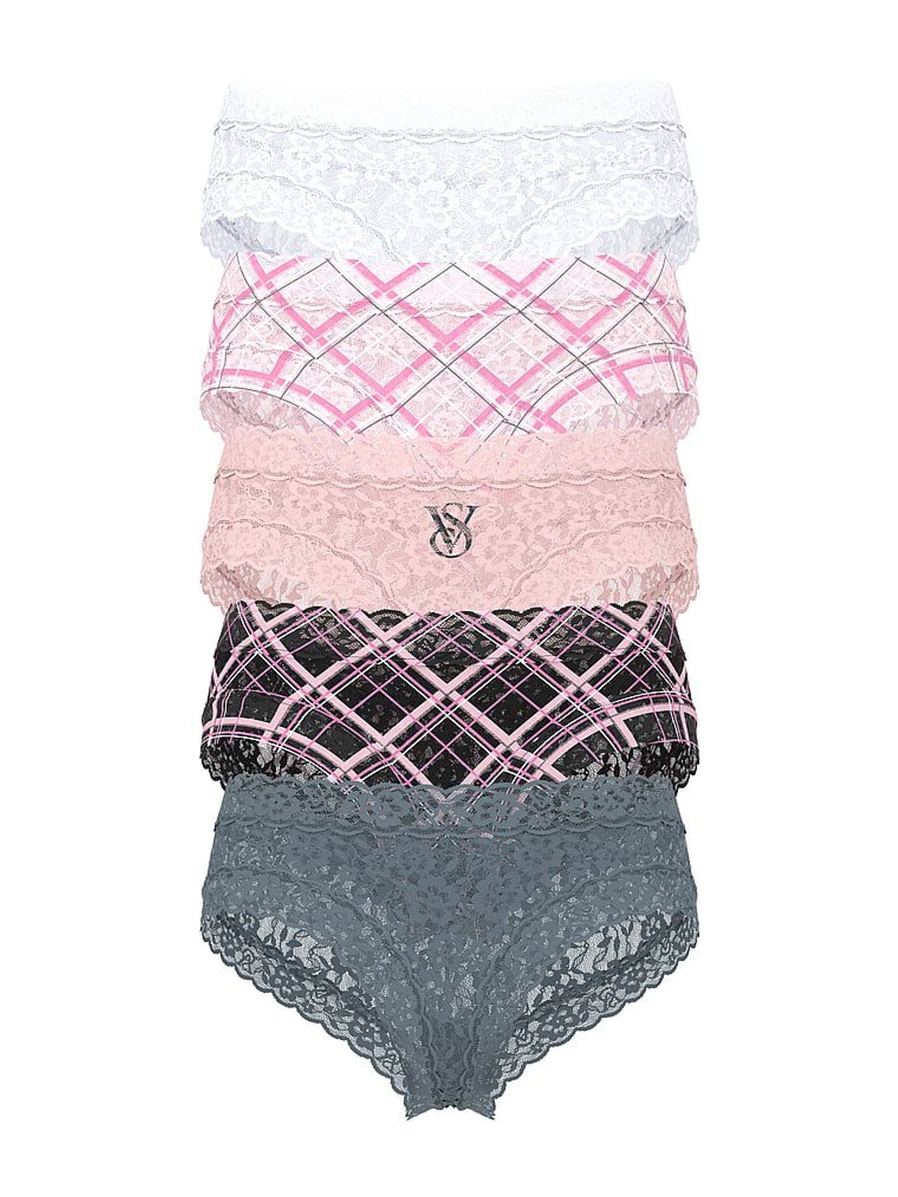 White/Pink/Black/Grey Cheeky Knickers 5 Pack (W71678) | £26