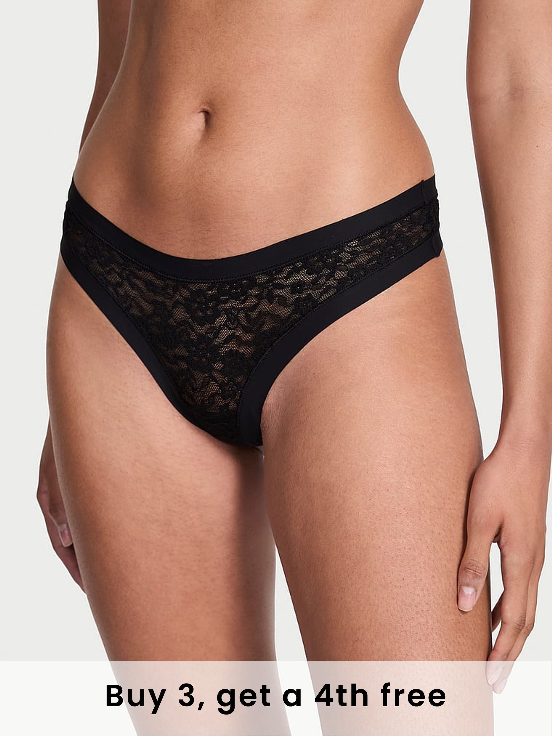 Black Thong Lacie Knickers (W71990) | £9