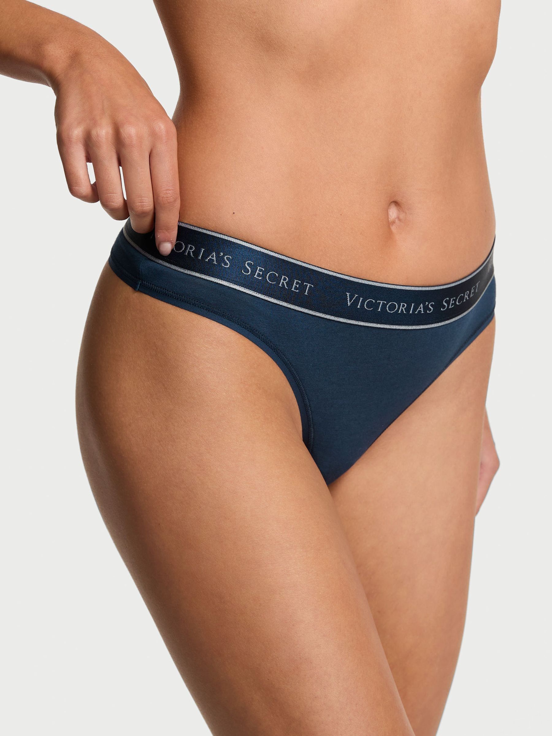 Blue Thong Logo Knickers (W72104) | £9