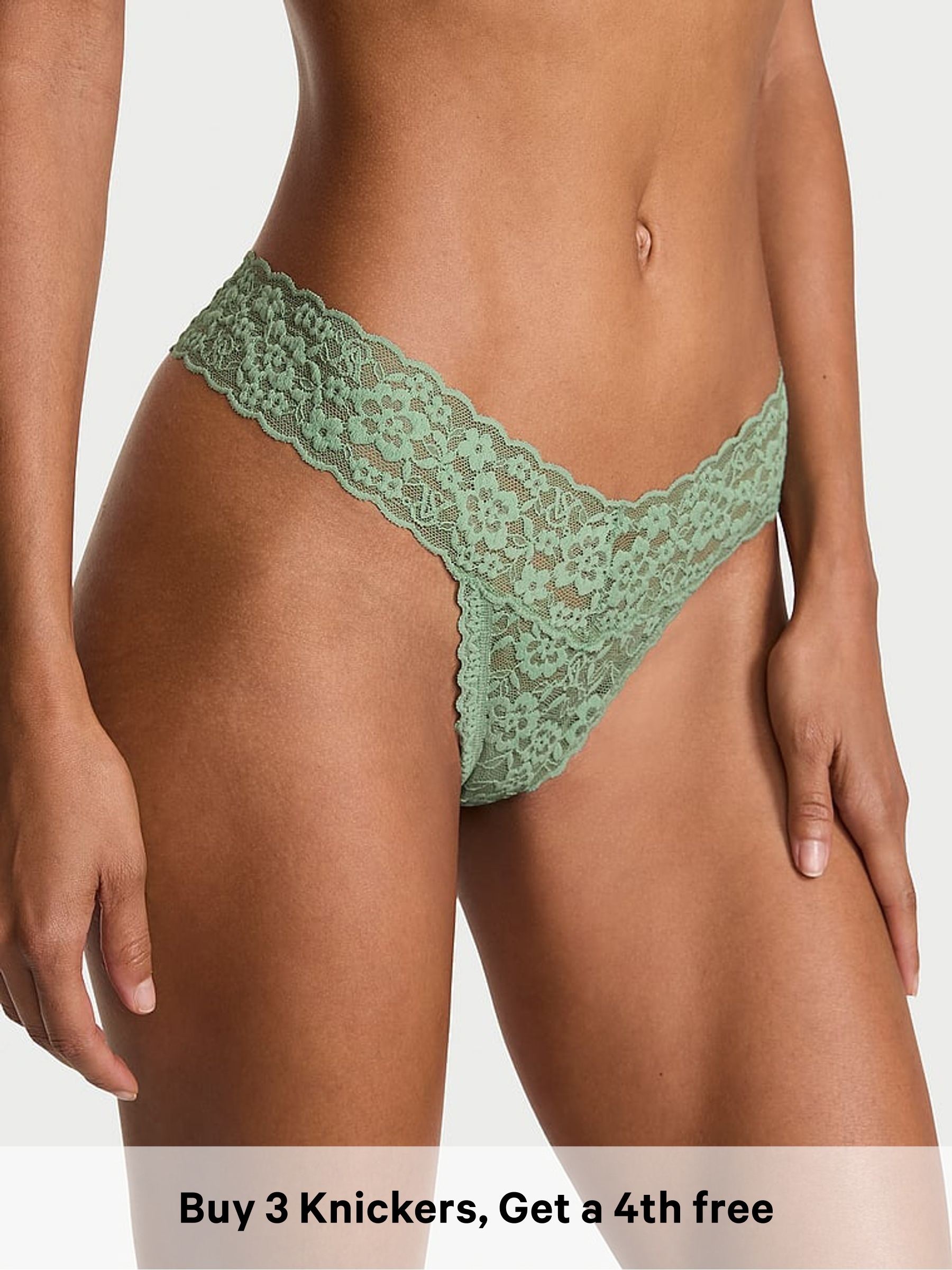 Simply Sage Green Thong Knickers (W72120) | £10