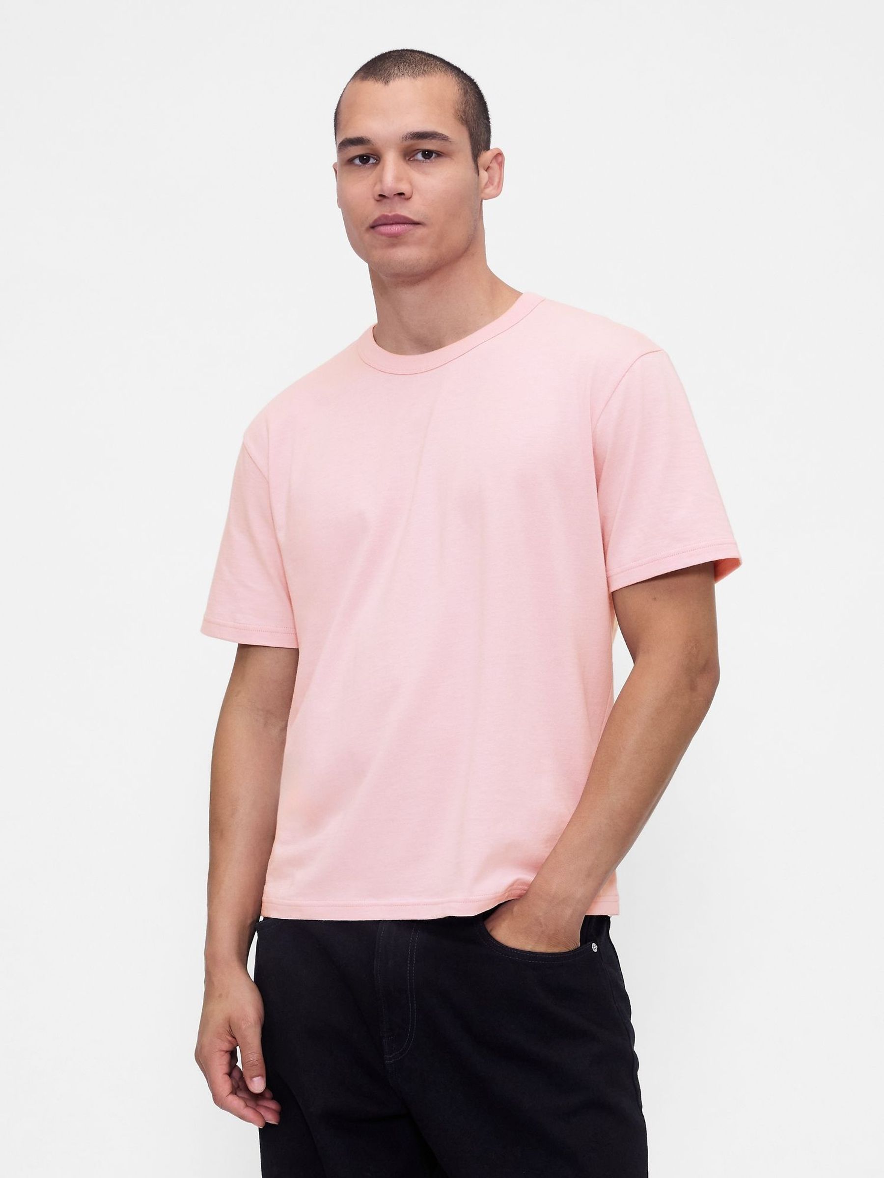 Pink Original Crew Neck Short Sleeve T-Shirt (W73202) | £18