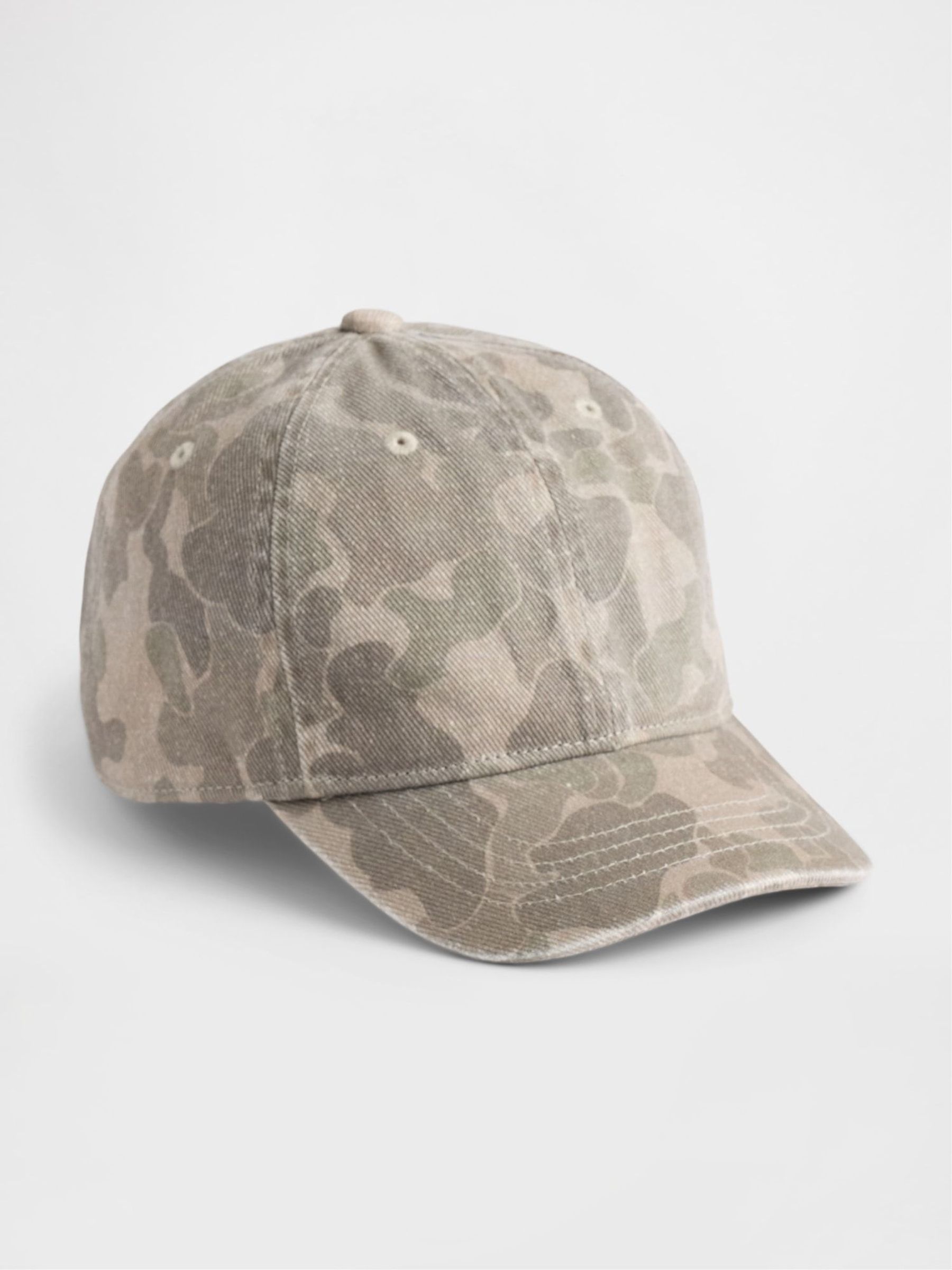 Green Cotton Camo Baseball Hat (W73207) | £14
