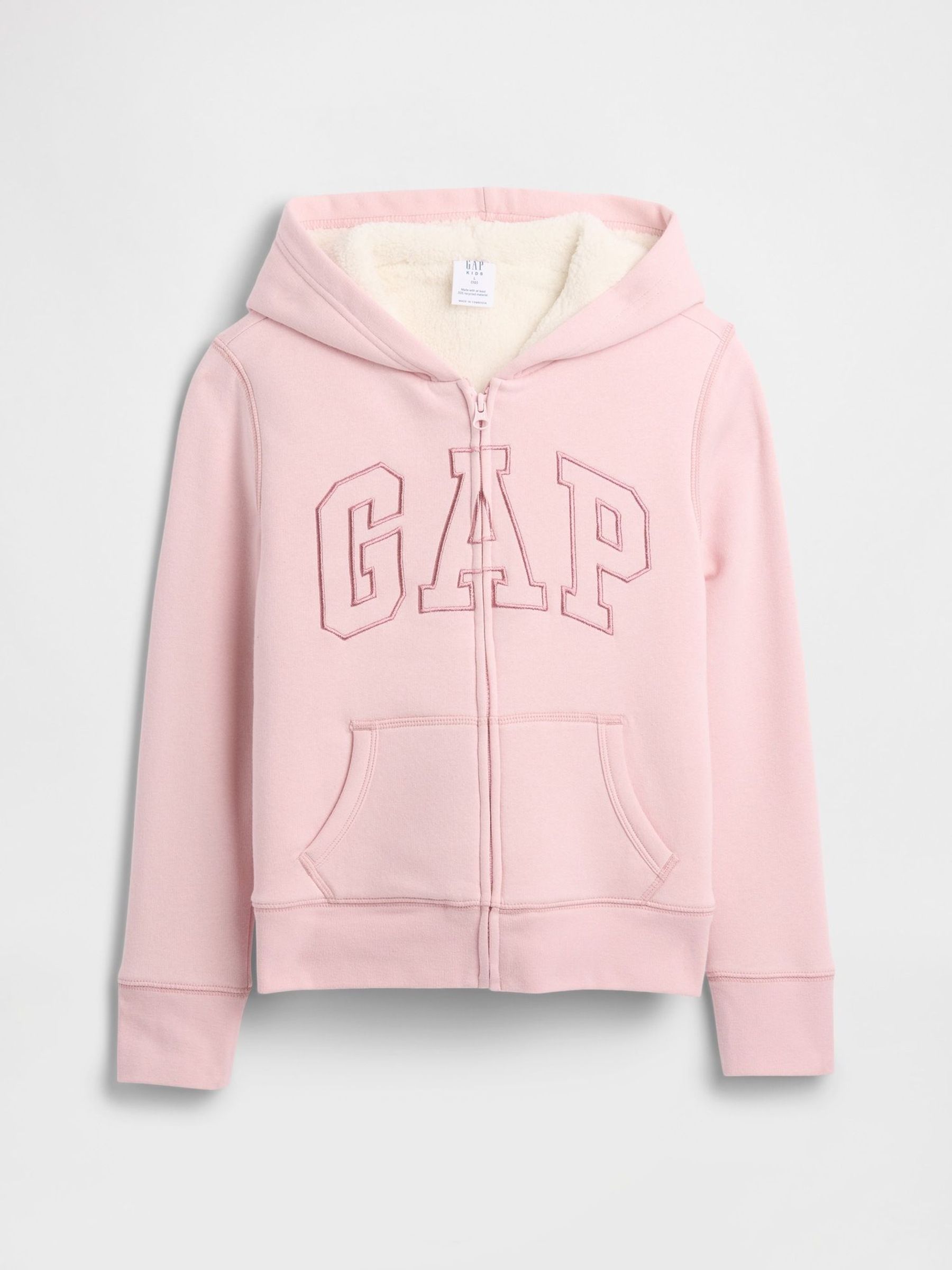 Pink Logo Sherpa Hoodie (W73229) | £30