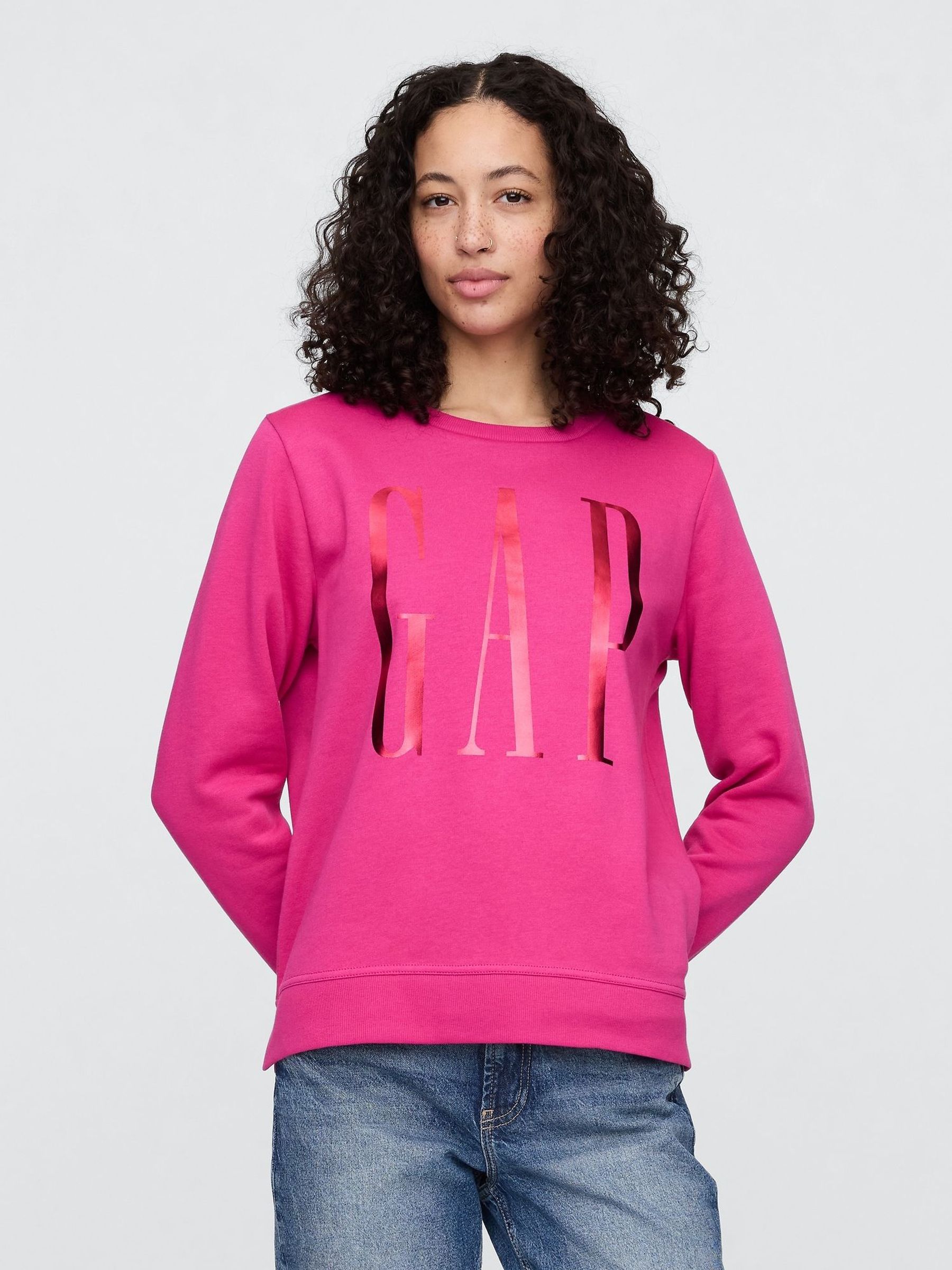 Pink Logo Crew Neck Jumper (W73250) | £25