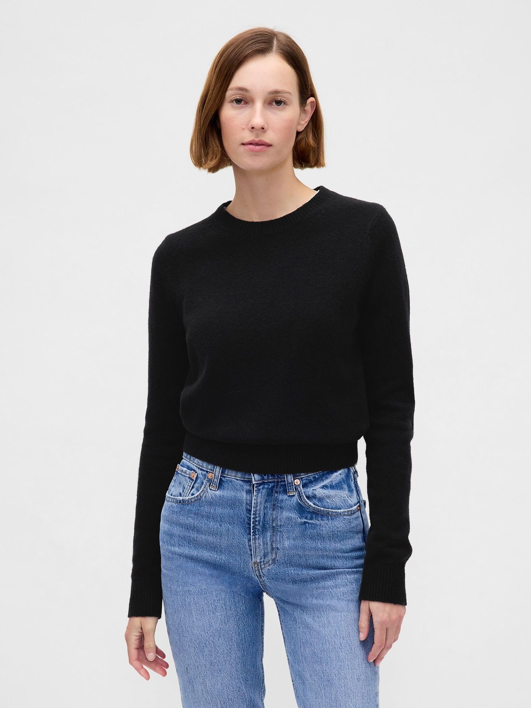 Black CashSoft Crew Neck Jumper (W73271) | £35