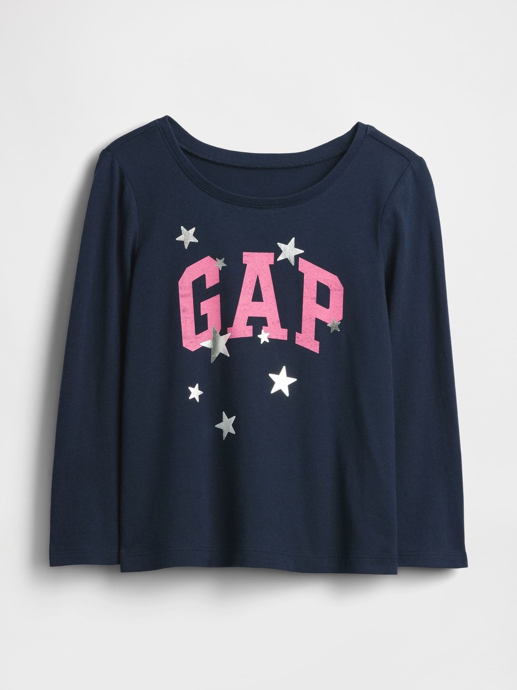 Navy Logo Crew Neck Long Sleeve T-Shirt (6mths-5yrs) (W73344) | £10