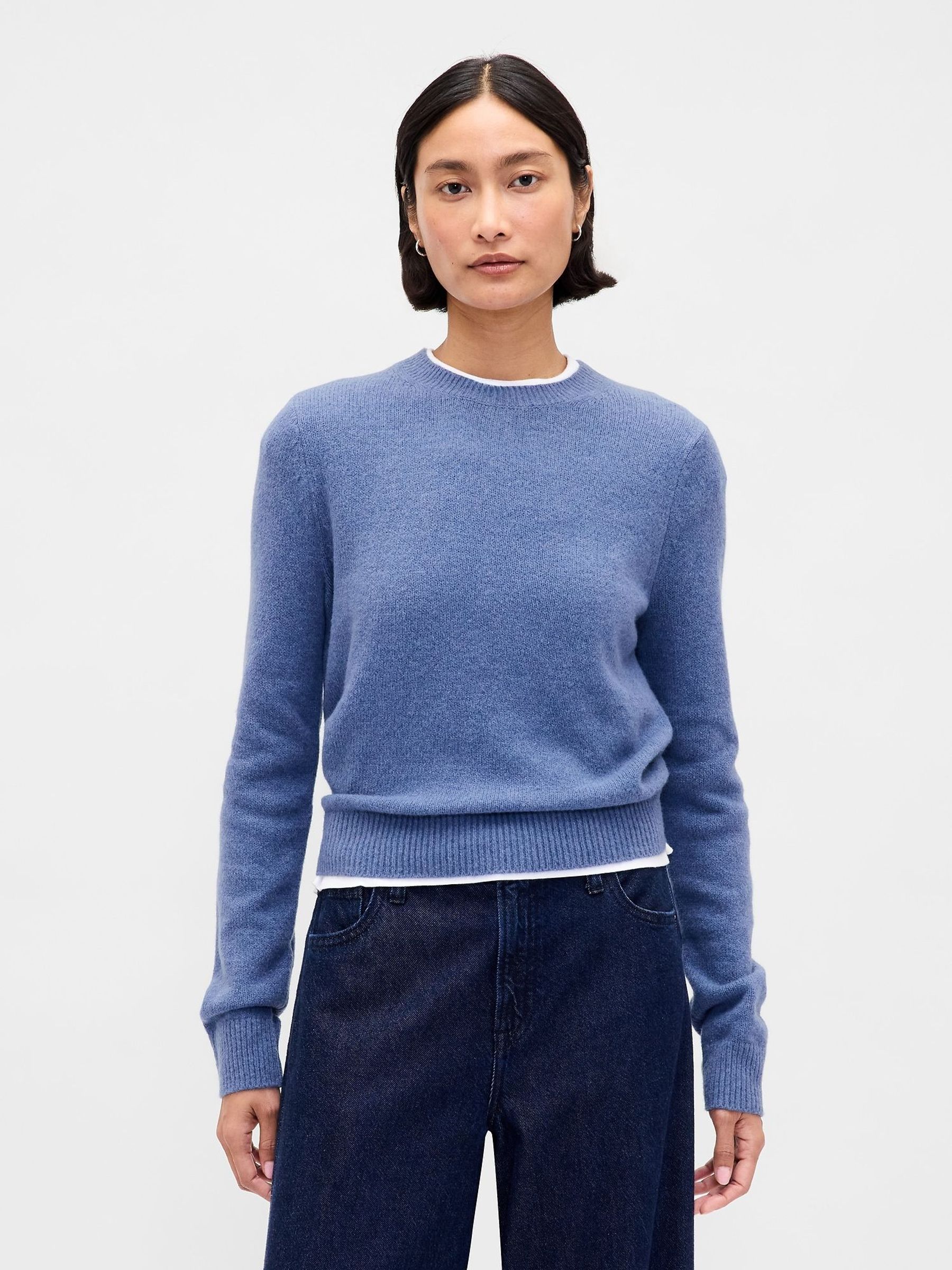 Blue Soft Touch Crew Neck Jumper (W73388) | £35