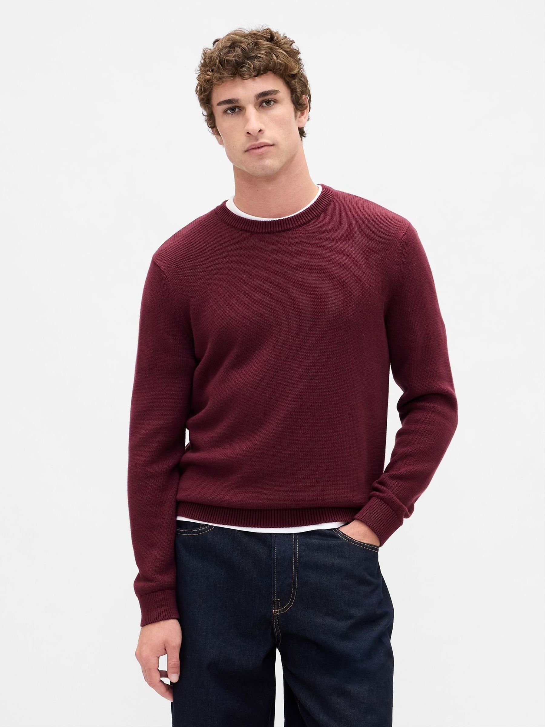 Red Classic Crew Neck Sweatshirt (W73412) | £35