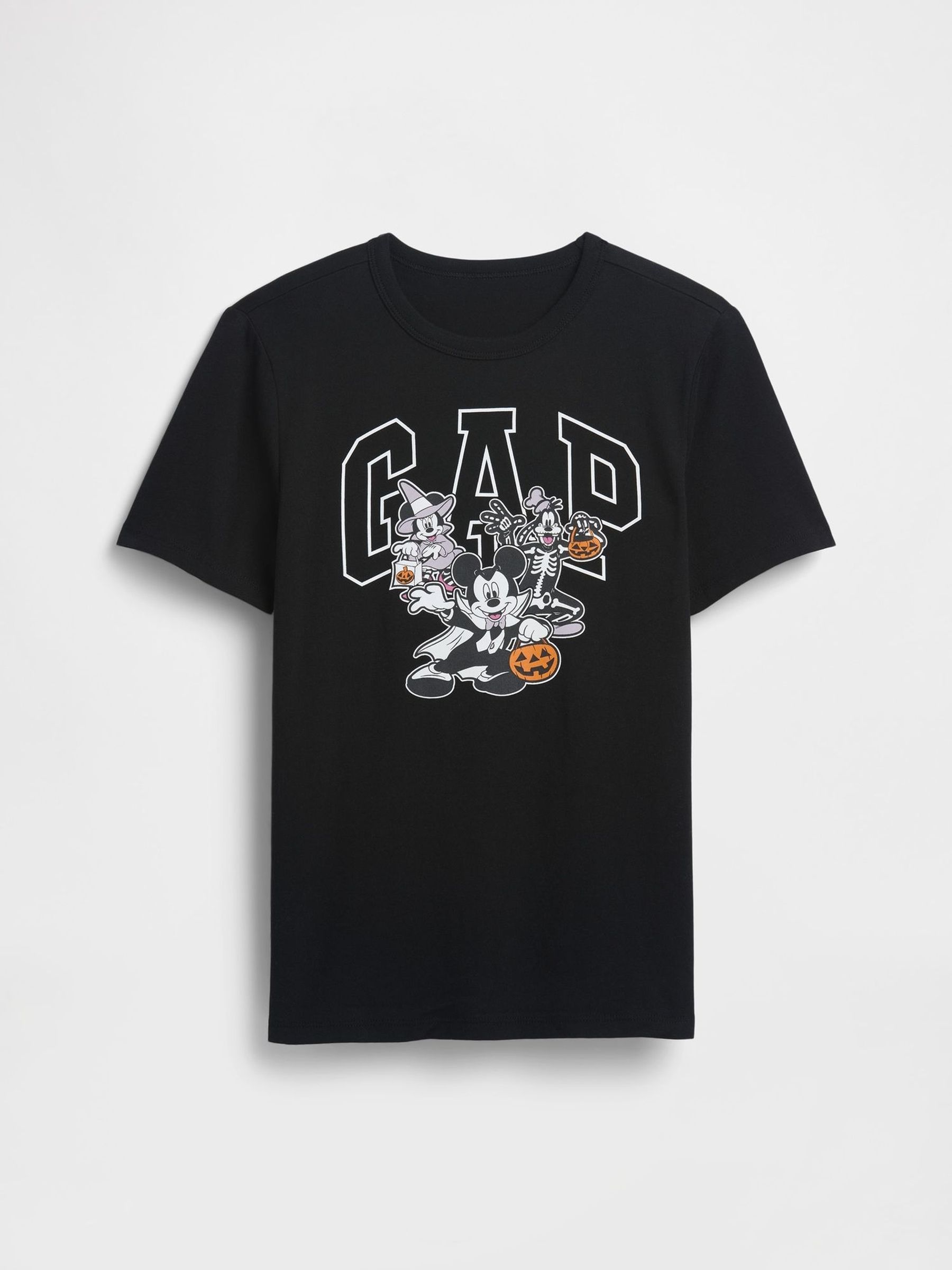 Black Disney Halloween Logo Crew Neck T-Shirt (4-13yrs) (W73434) | £14