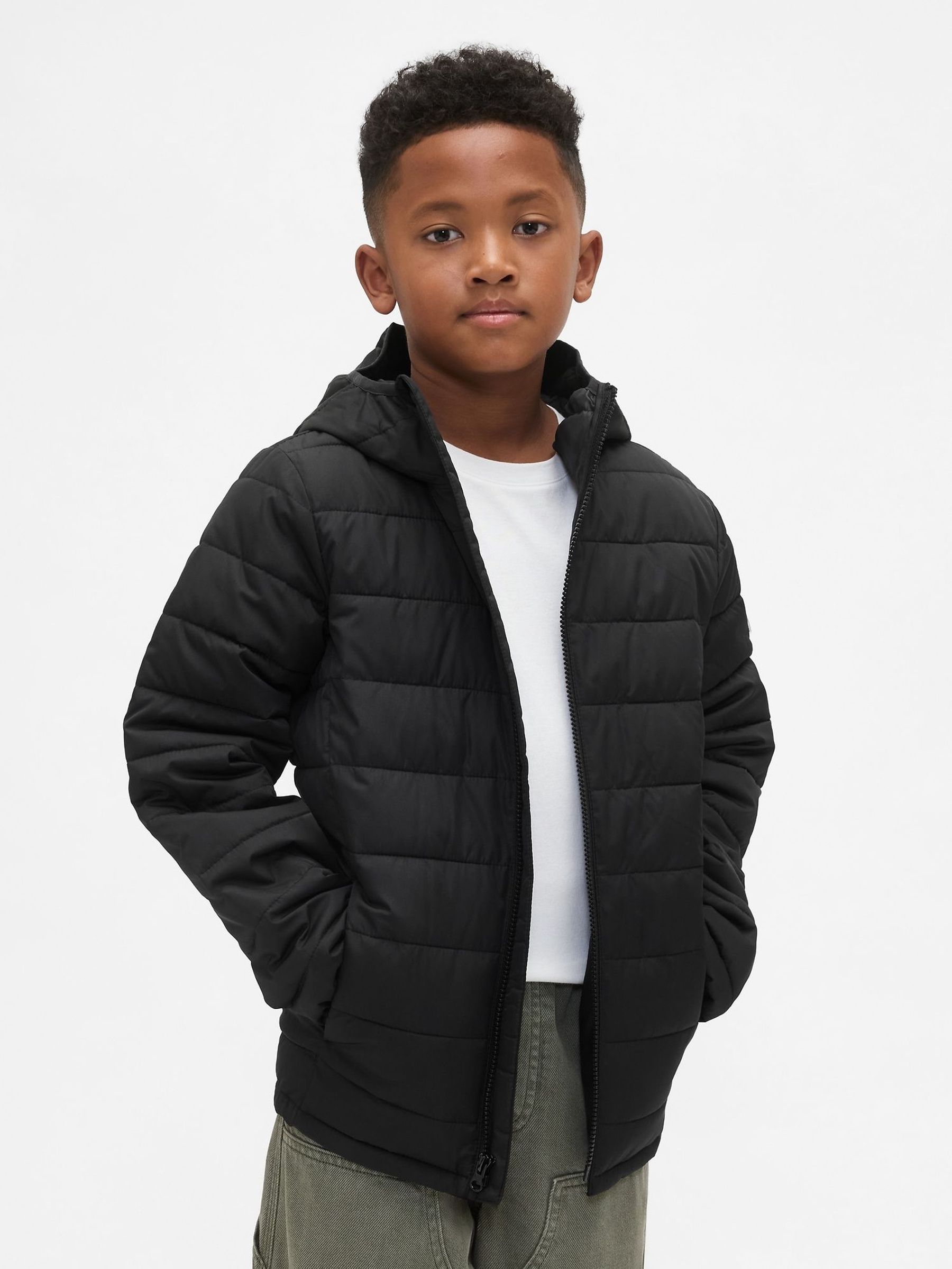 Black Cold Control Puffer Jacket (4-13yrs) (W73455) | £40