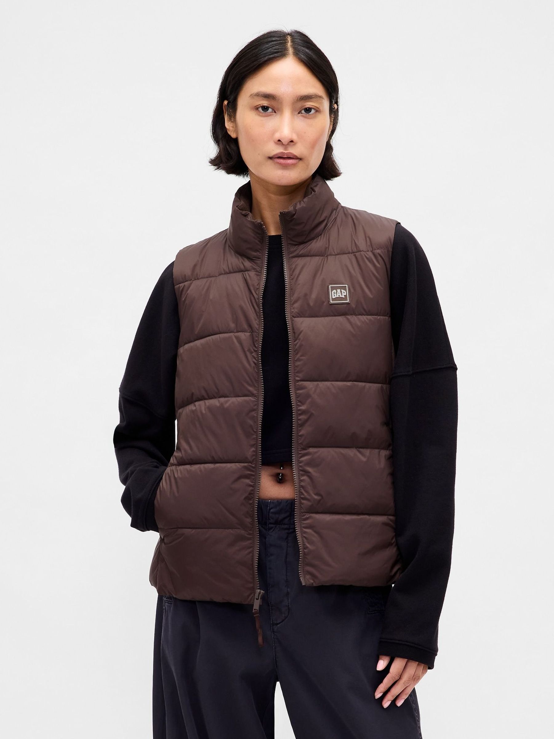 Brown Cold Control Puffer Vest (W73461) | £35