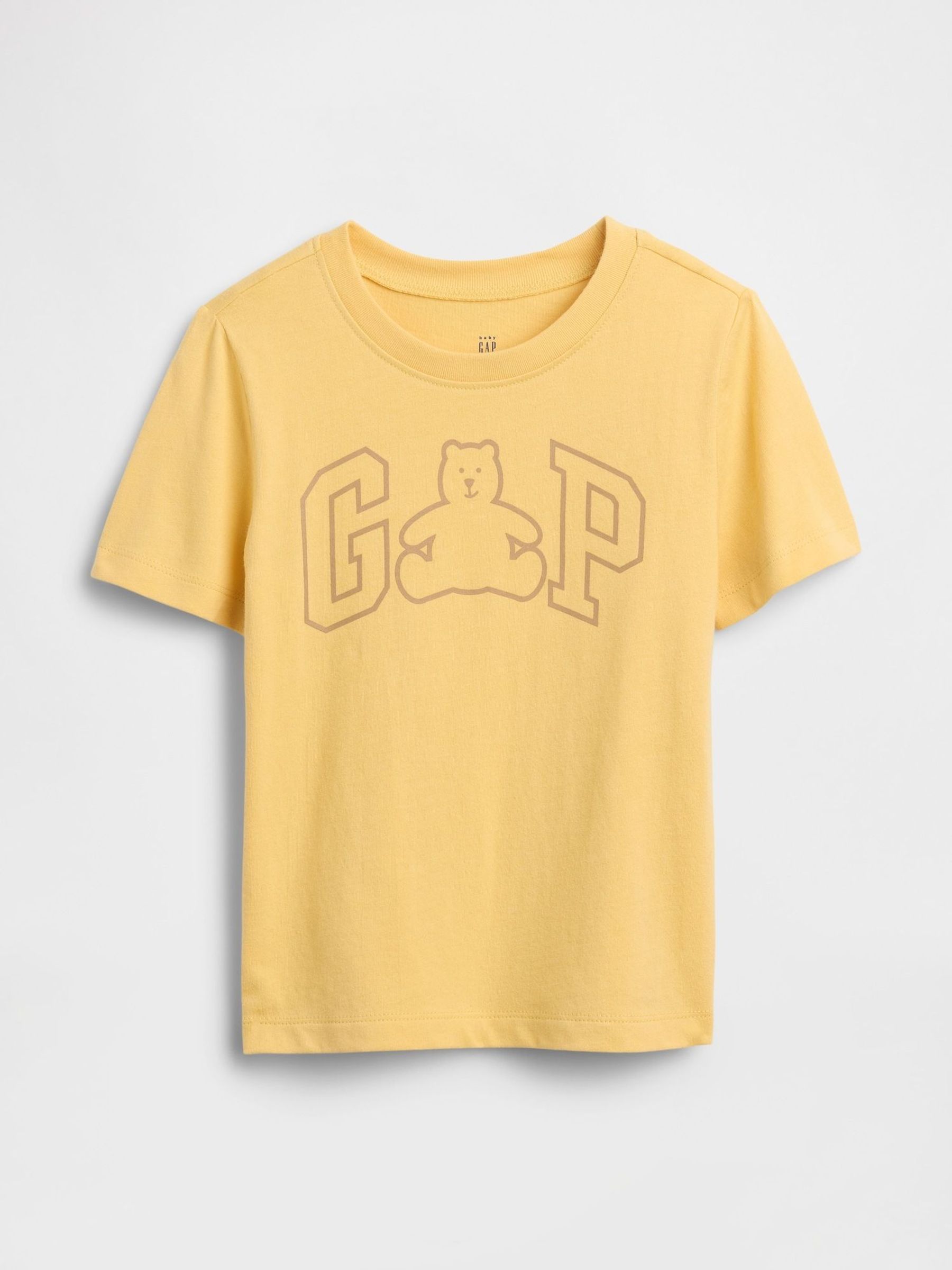 Light Yellow Logo Crew Neck Short Sleeve T-Shirt (6mths-5yrs) (W73517) | £10