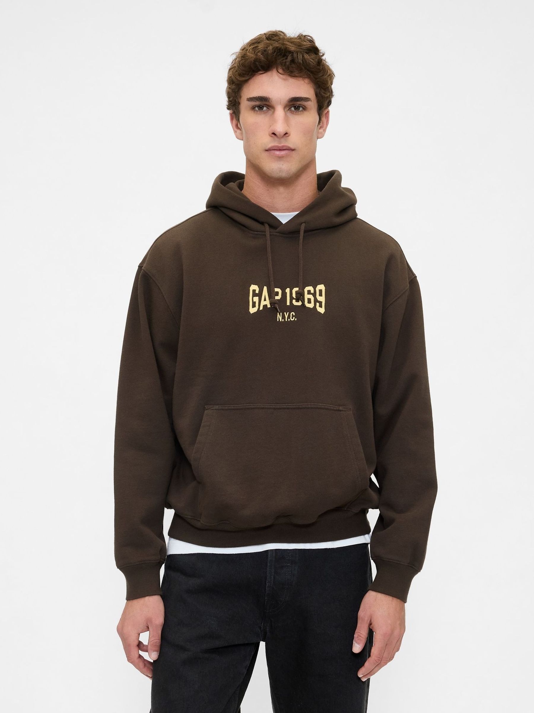 Brown Heavyweight 1969 Logo Hoodie (W73519) | £60