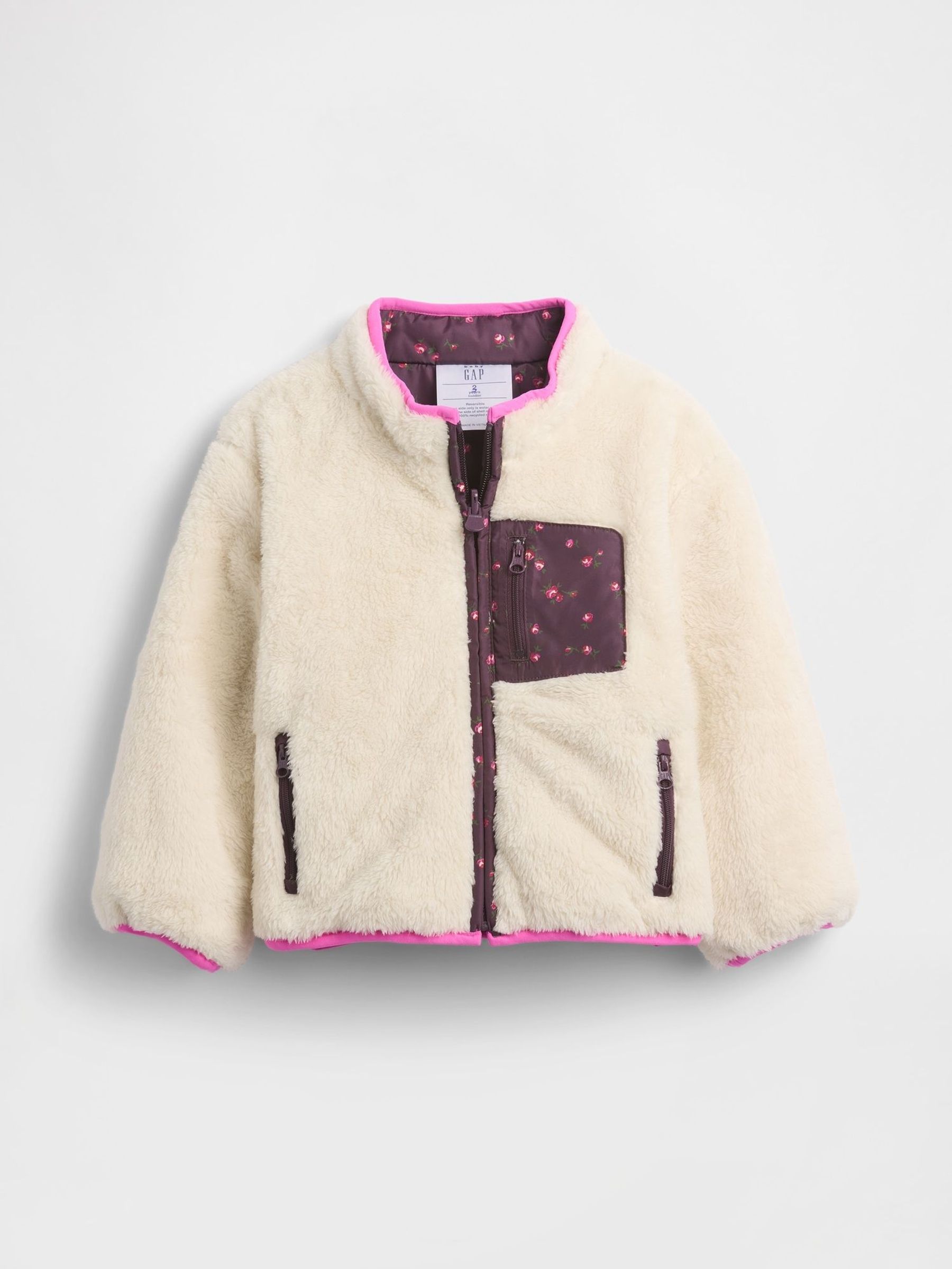 Cream Lightweight Sherpa Reversible Jacket (W73524) | £50