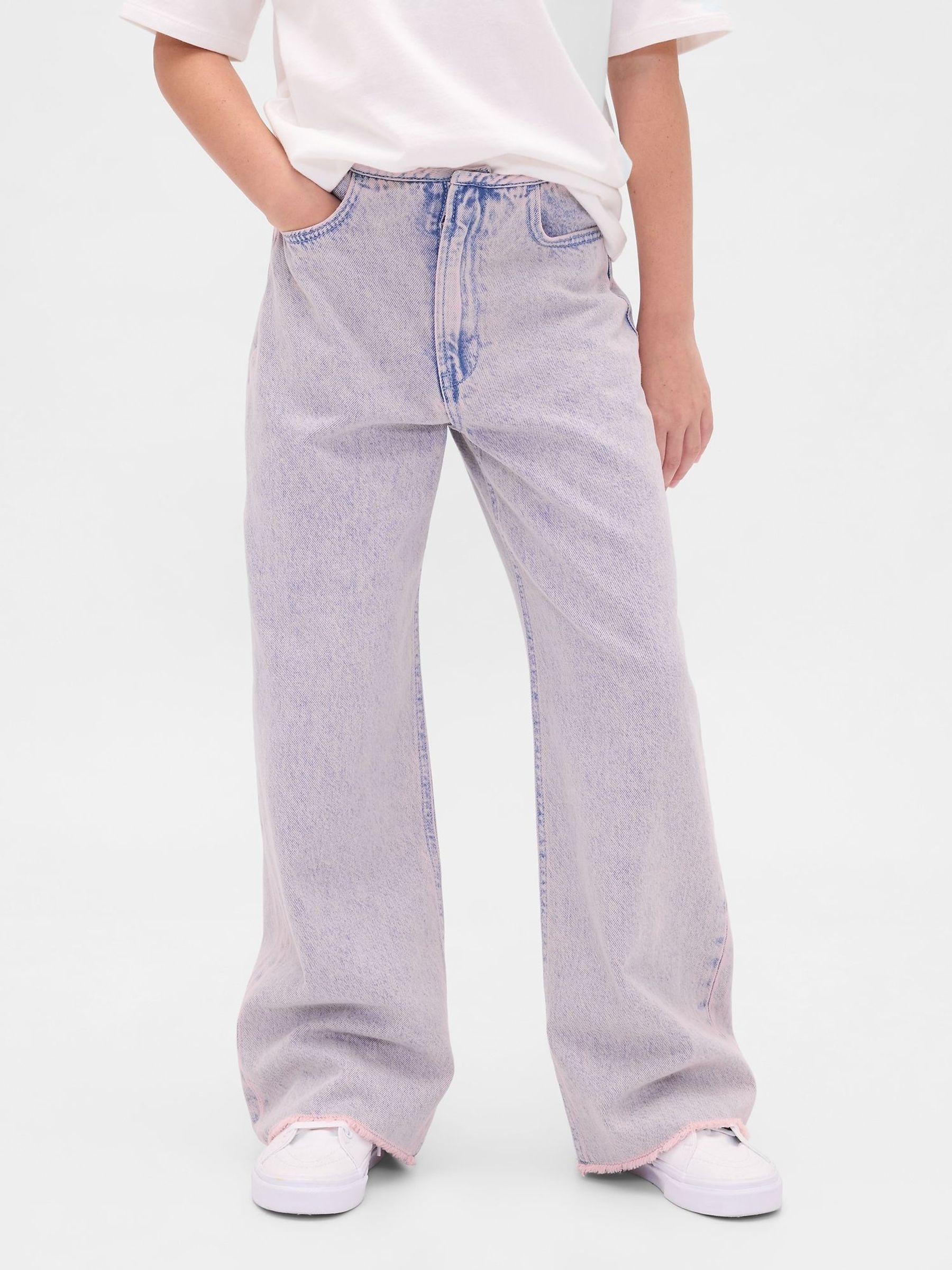 Pink Low Rise Stride Wide-Leg Jeans (W73539) | £40