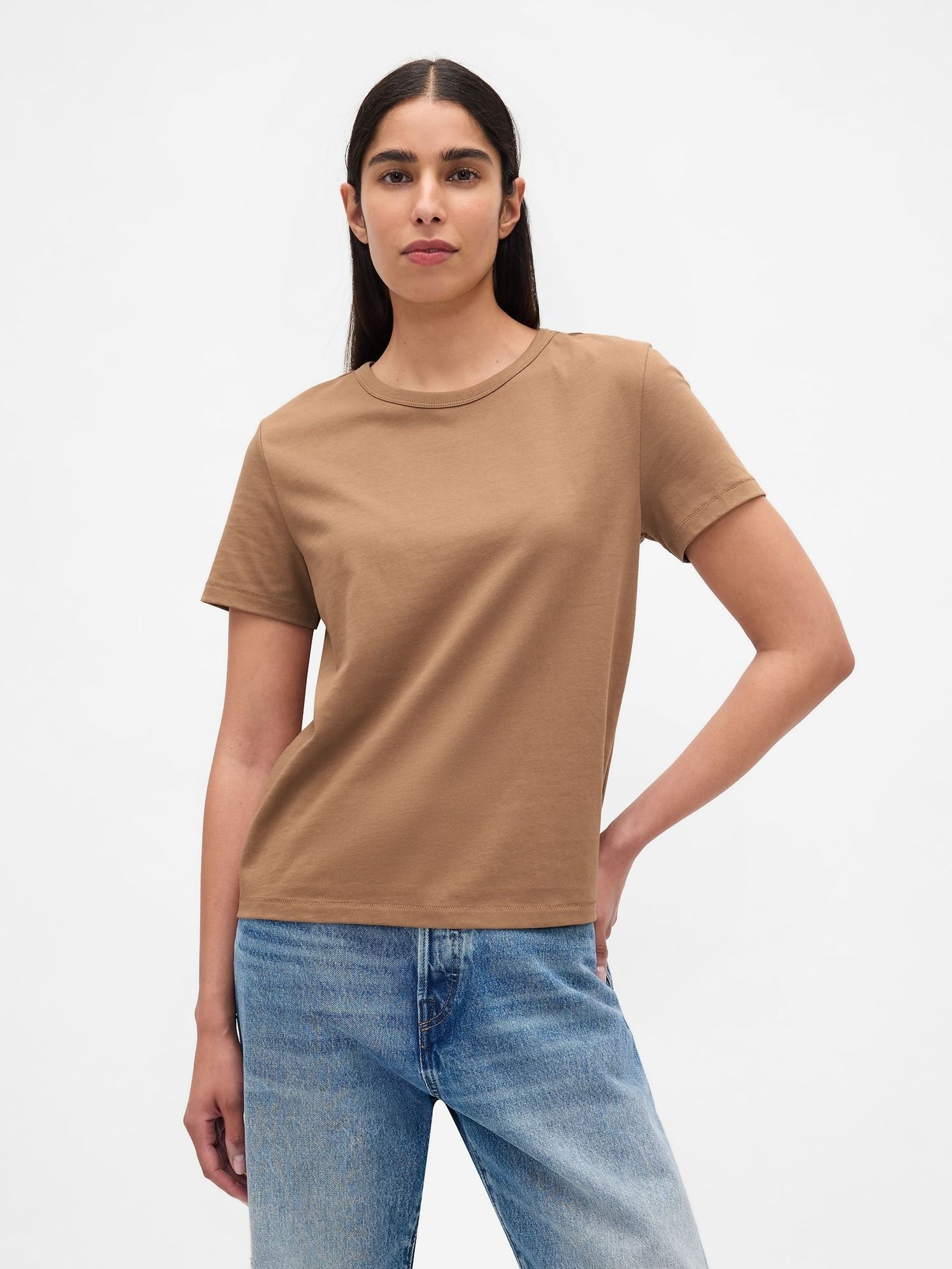 Brown Cotton VintageSoft T-Shirt (W73551) | £14
