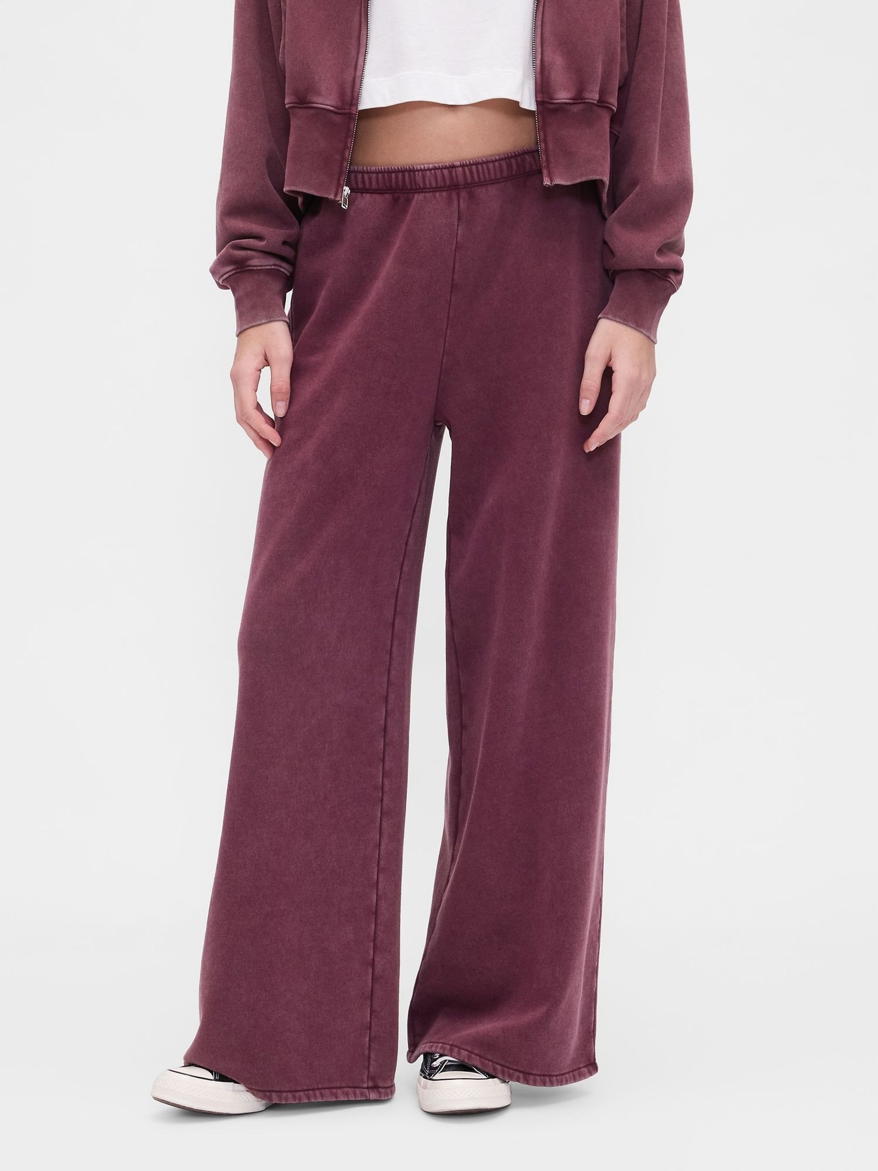 Red VintageSoft Baggy Wide-Leg Joggers (W73603) | £45