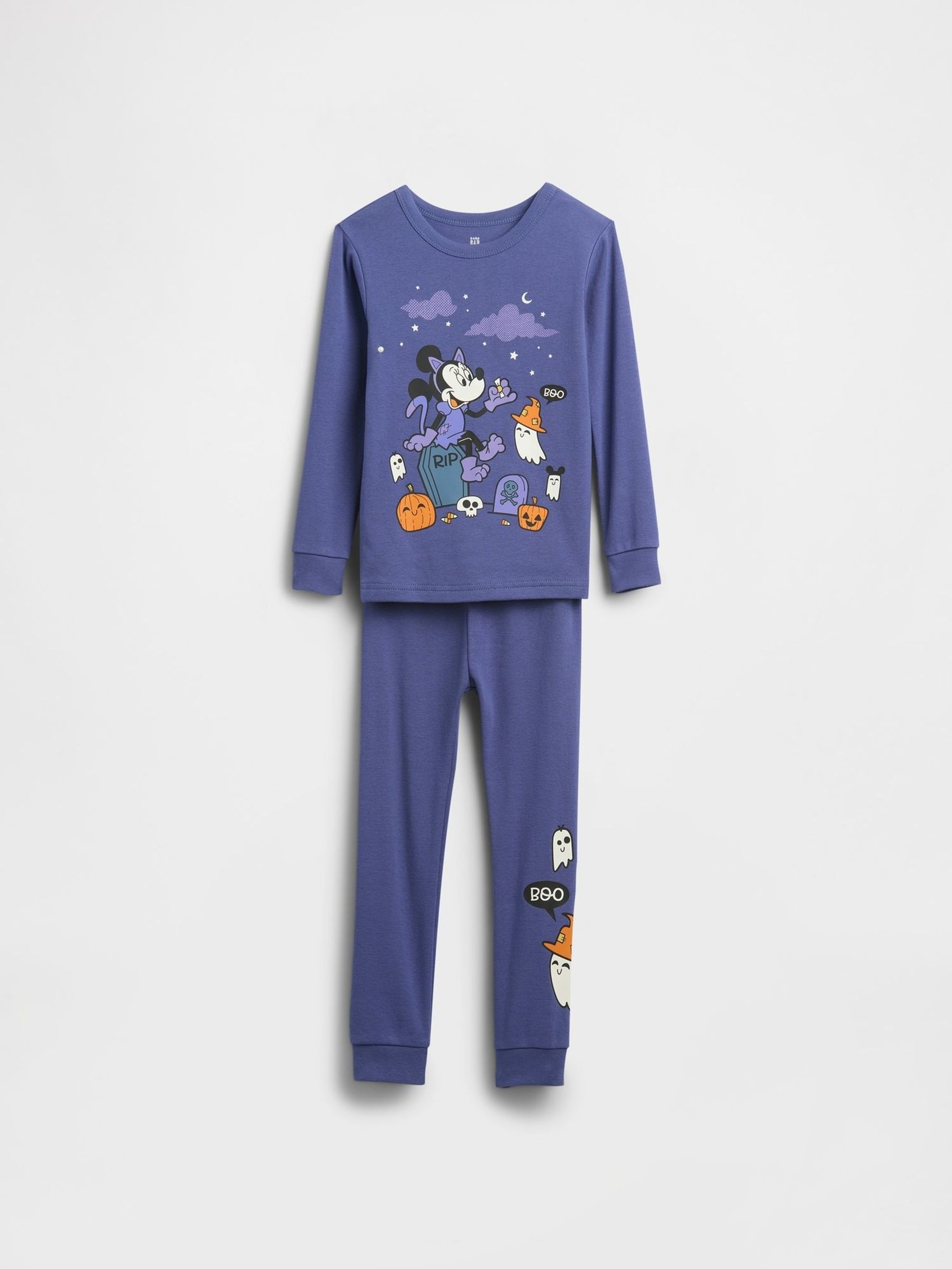 Blue Minnie Mouse Pumpkin Disney Long Sleeve Pyjamas Set (6mths-5yrs) (W73616) | £22