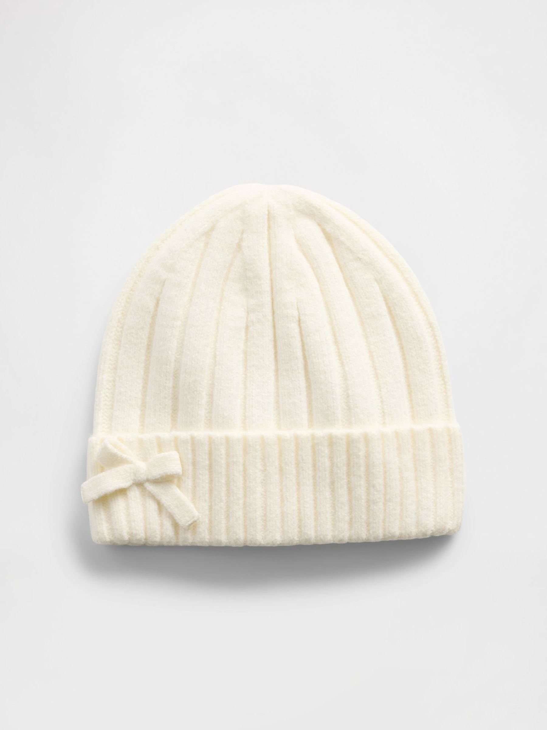 White Soft Touch Bow Beanie (W73647) | £14