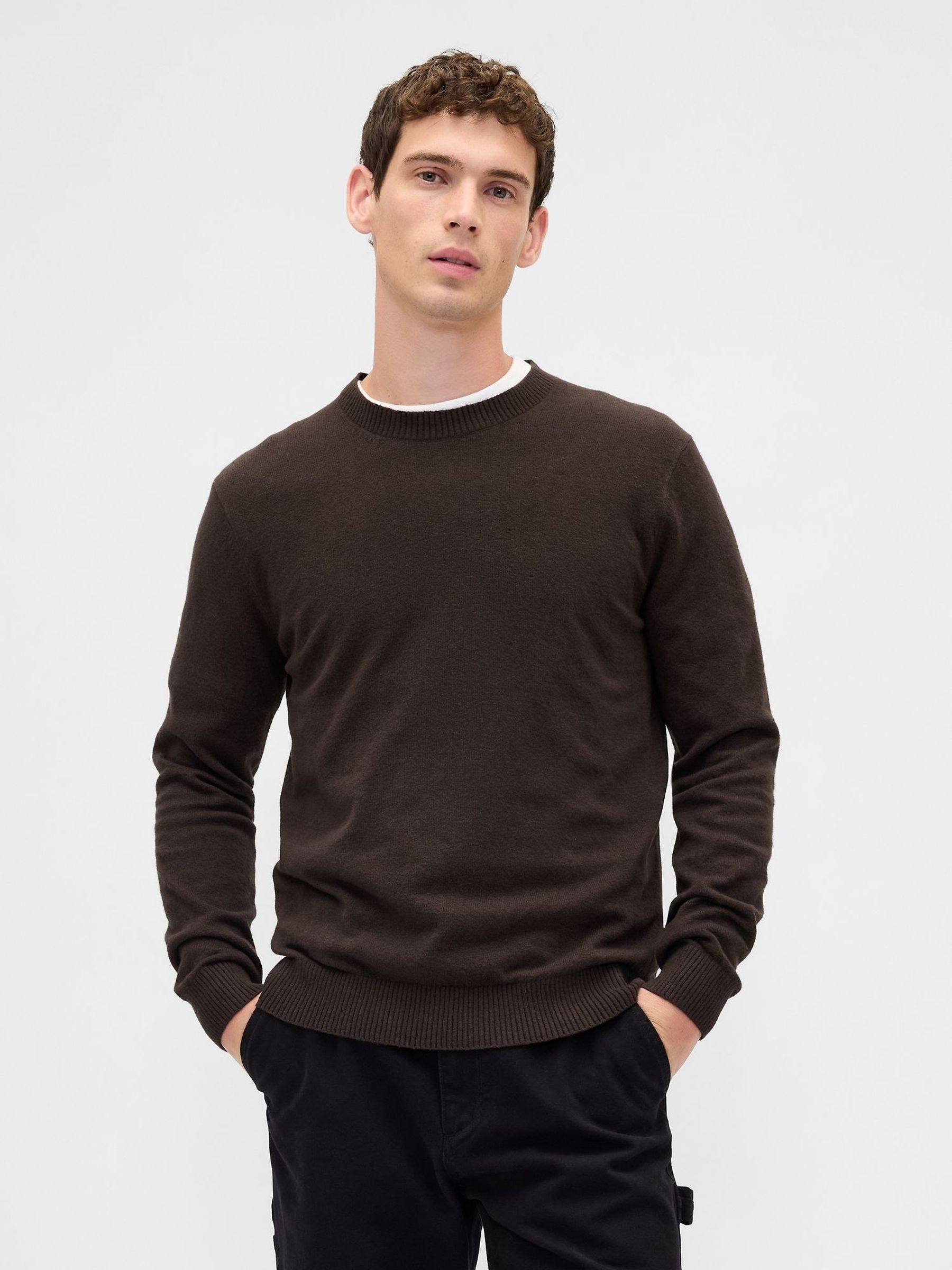 Brown CashSoft Crew Sweatshirt (W73651) | £40