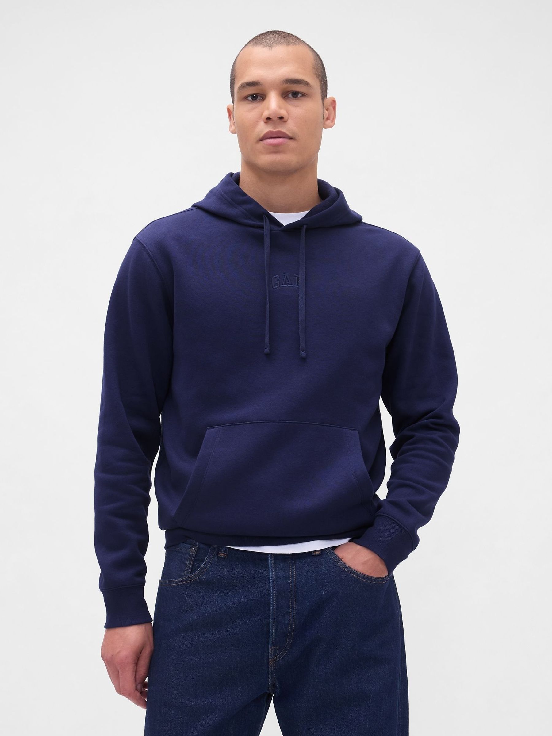 Blue Relaxed Mini-Logo Hoodie (W73667) | £35
