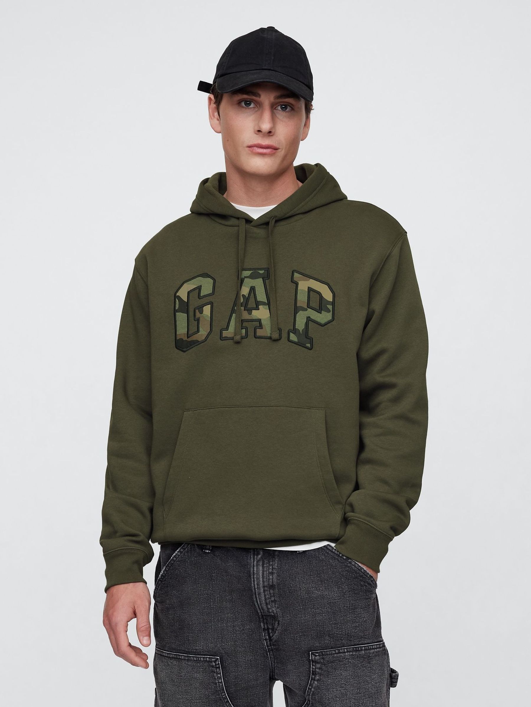 Green Relaxed Logo Hoodie (W73680) | £35