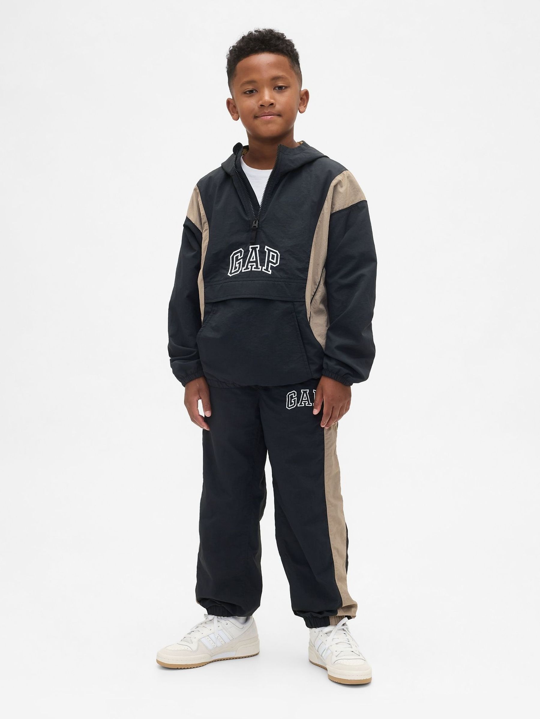 Black Polyamide Relaxed Logo Joggers (4-13yrs) (W73687) | £25