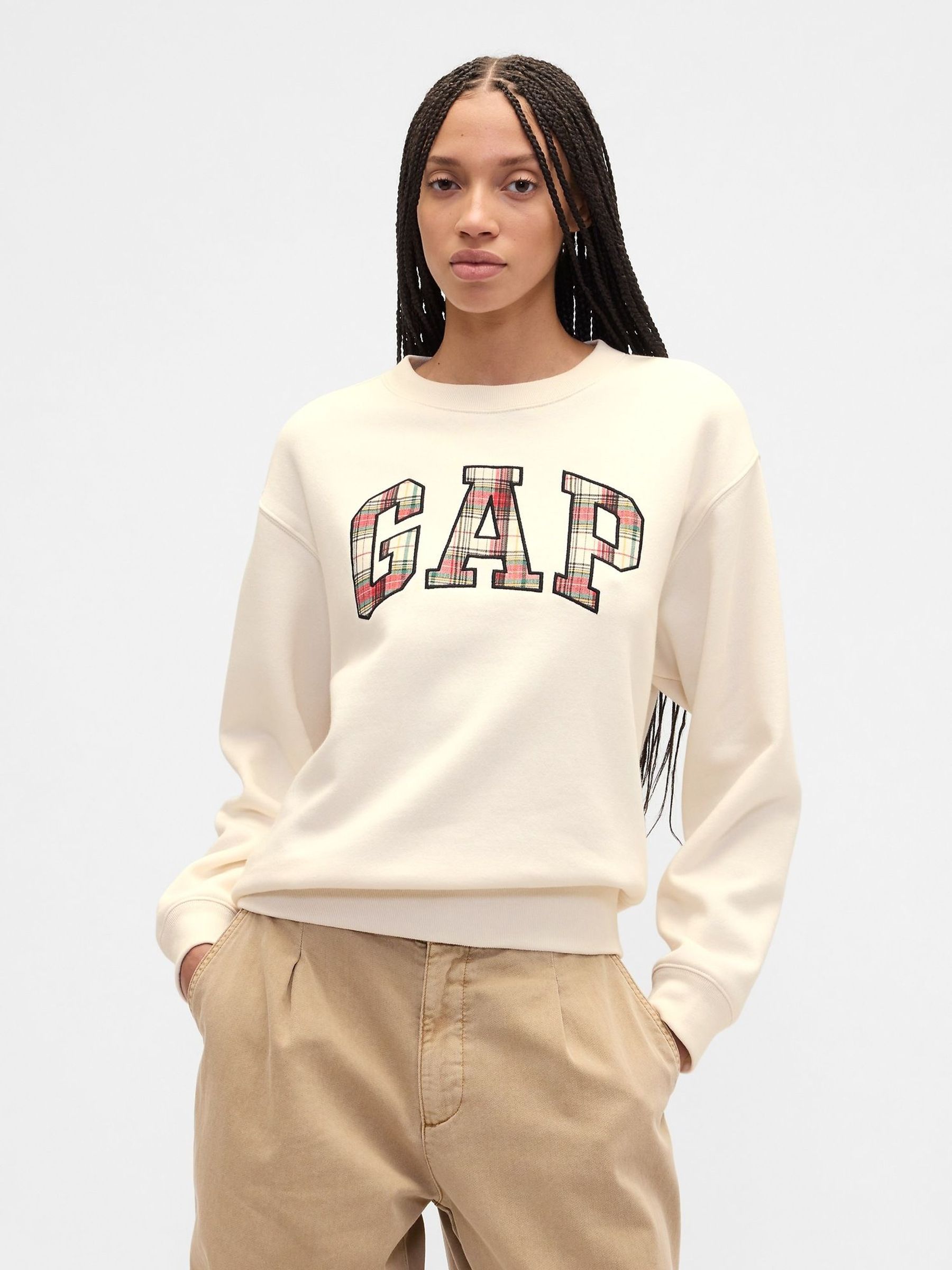 Cream Logo Fleece Sweatshirt (W73695) | £30