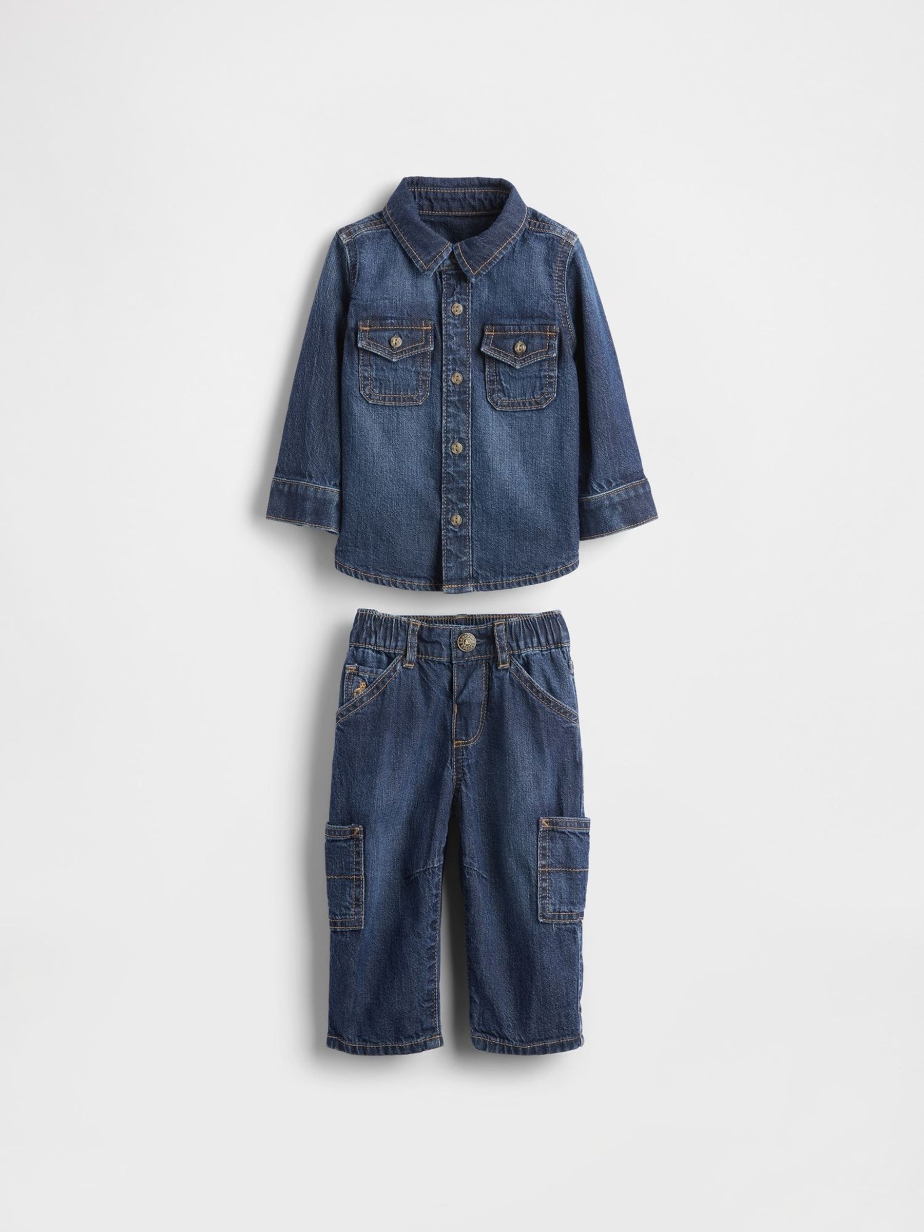 Blue Denim Outfit Set (W73697) | £40