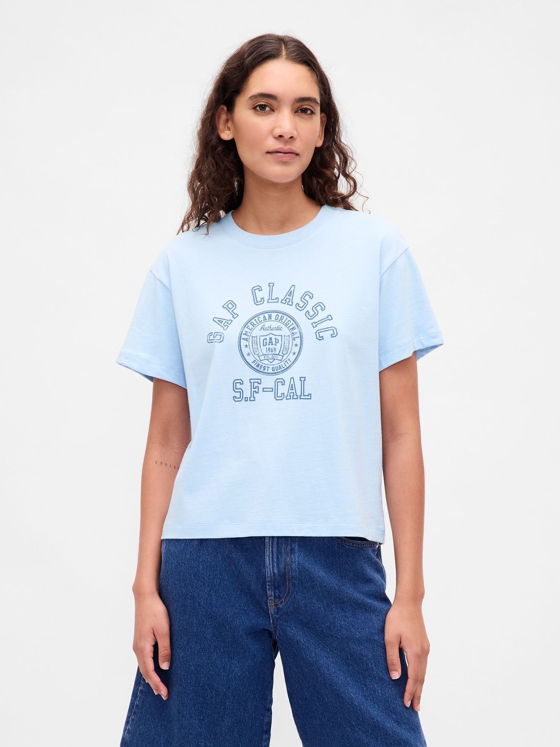 Blue Relaxed Logo T-Shirt (W73702) | £25