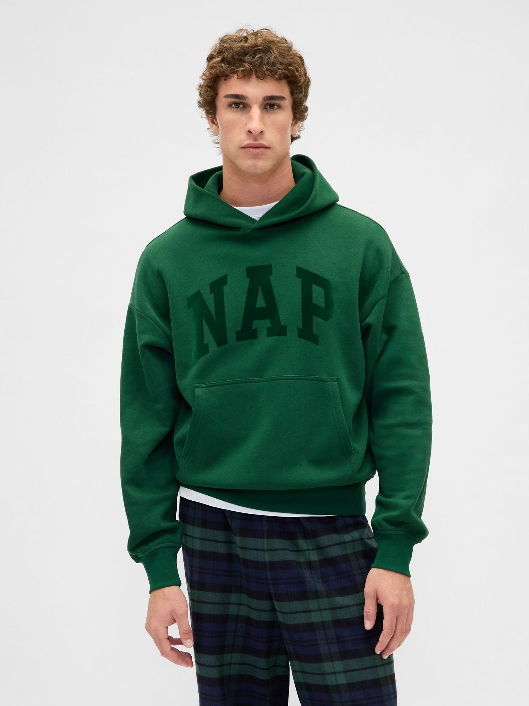 Green VintageSoft NAP Logo Hoodie (W73706) | £45
