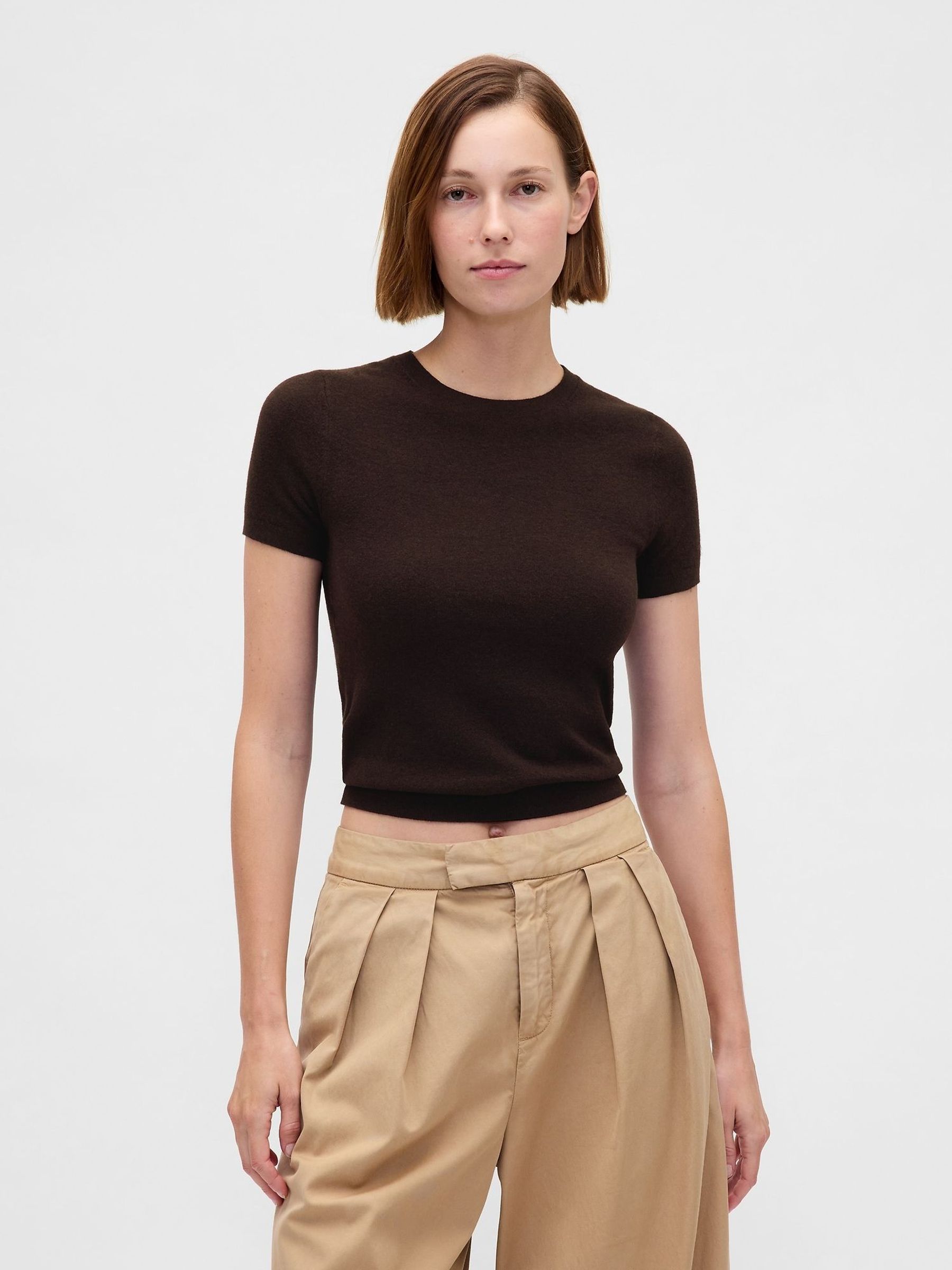 Black Soft Touch Stretch T-Shirt (W73709) | £35