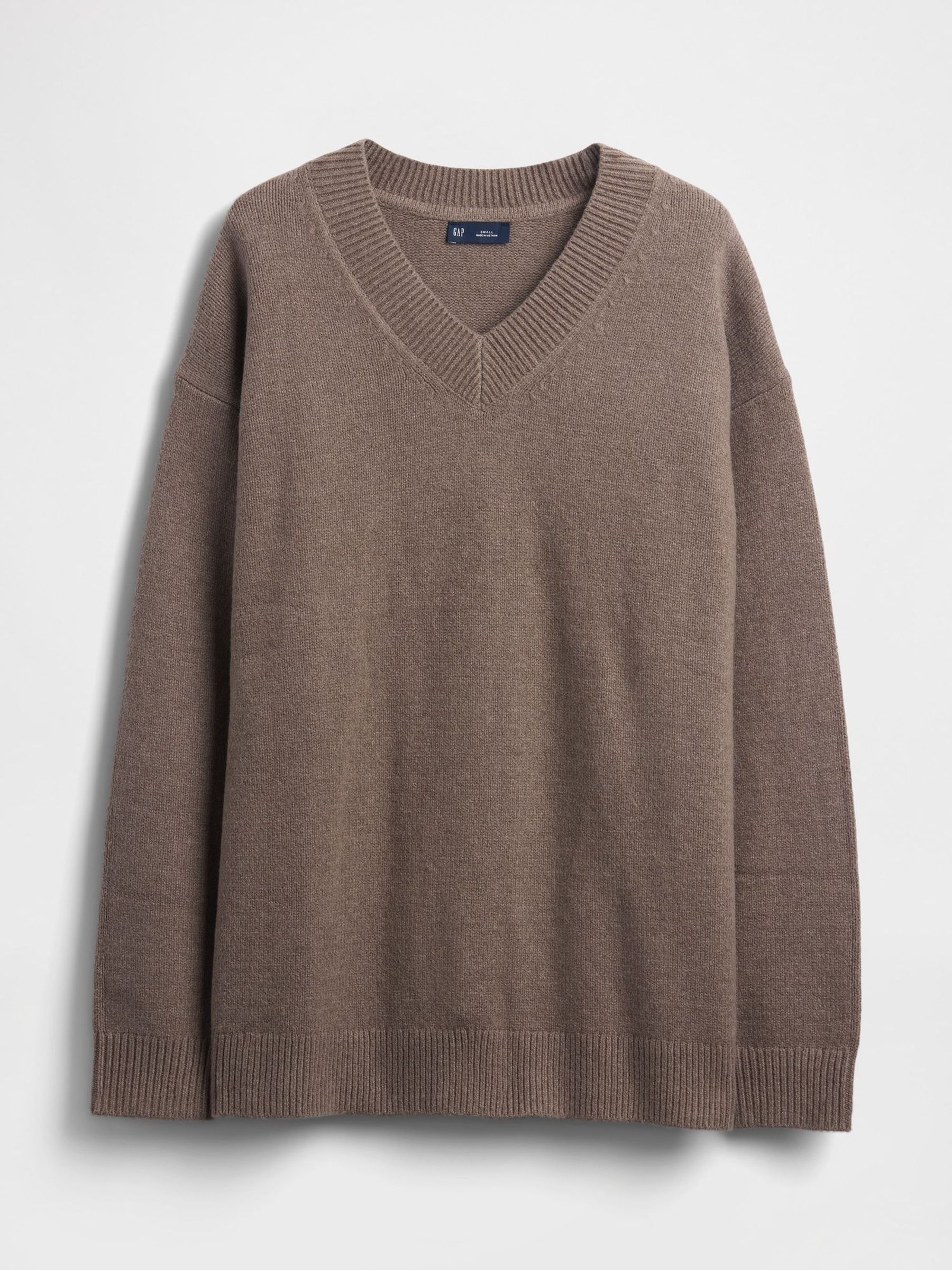 Brown Oversized Soft Touch V-Neck Sweatshirt (W73710) | £45