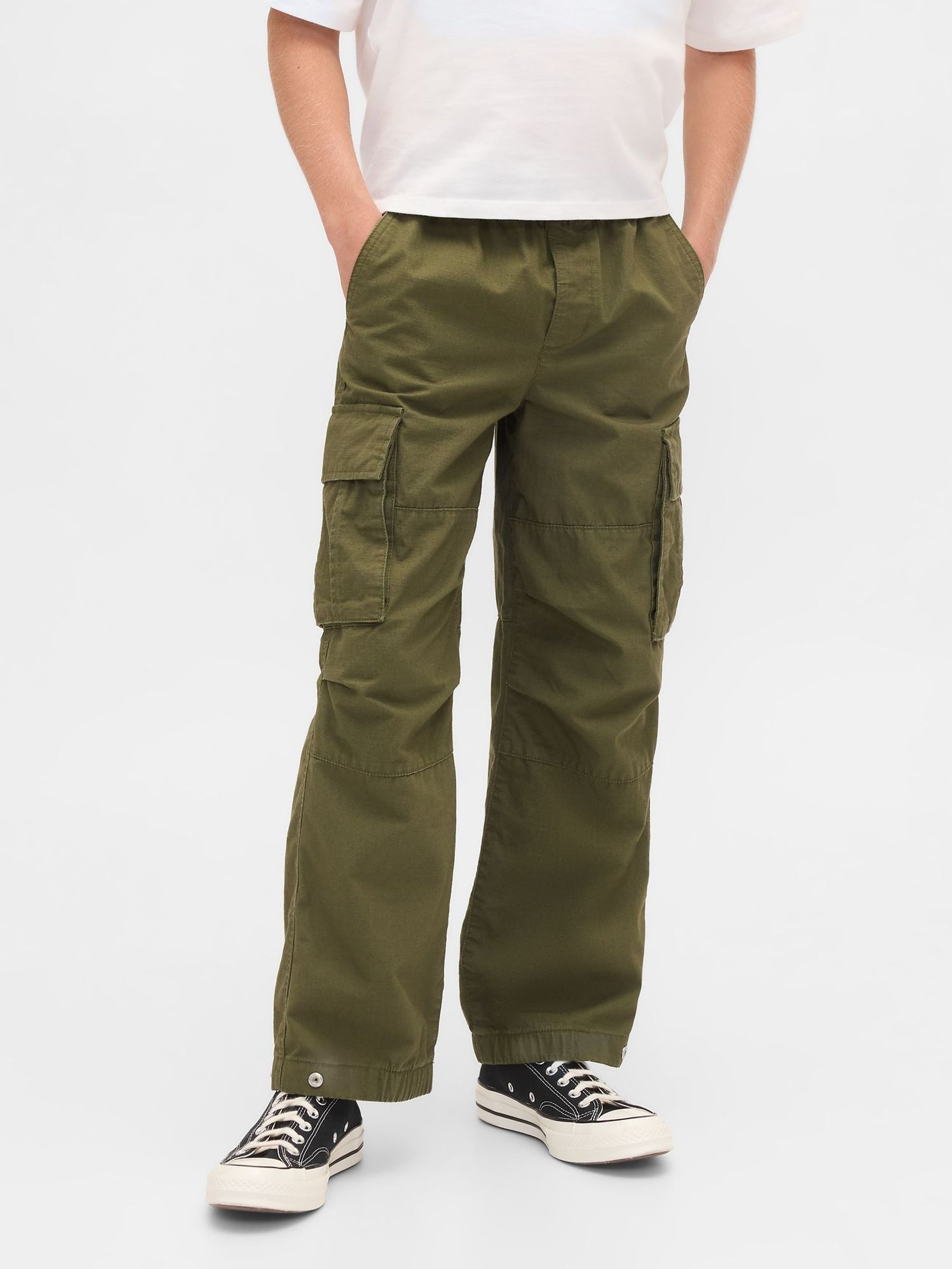 Green Easy Cargo Trousers (4-13yrs) (W73713) | £30