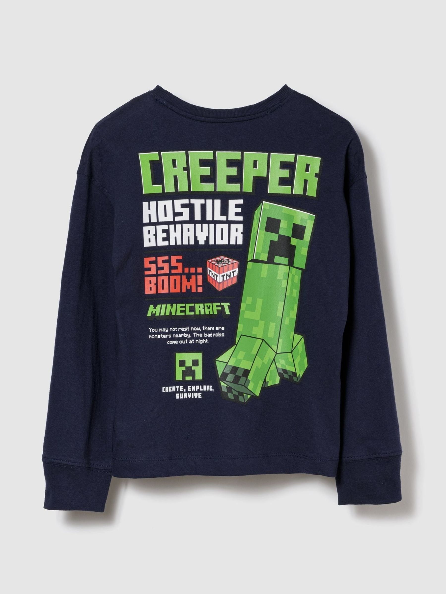 Navy Blue Minecraft Graphic T-Shirt (4-13yrs) (W73764) | £25