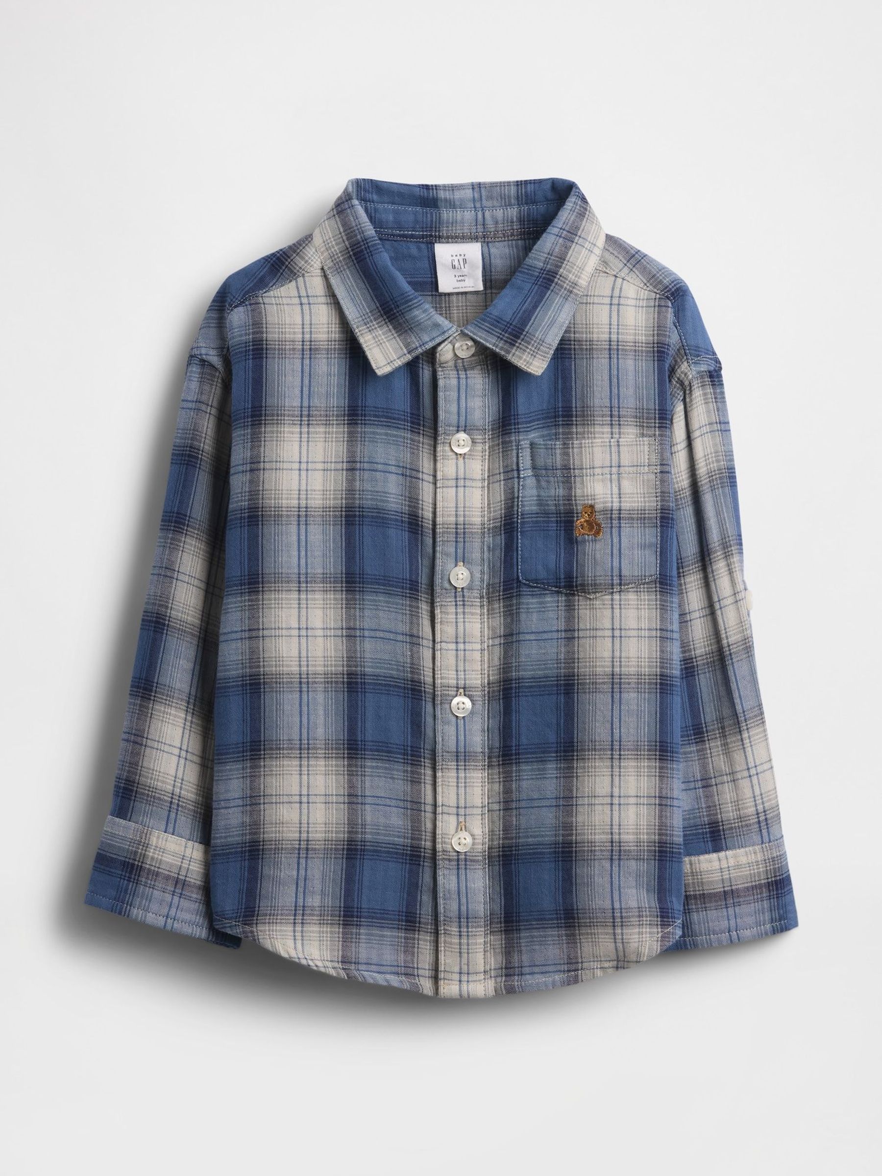 Blue Double Weave Check Shirt (6mths-5yrs) (W73766) | £20